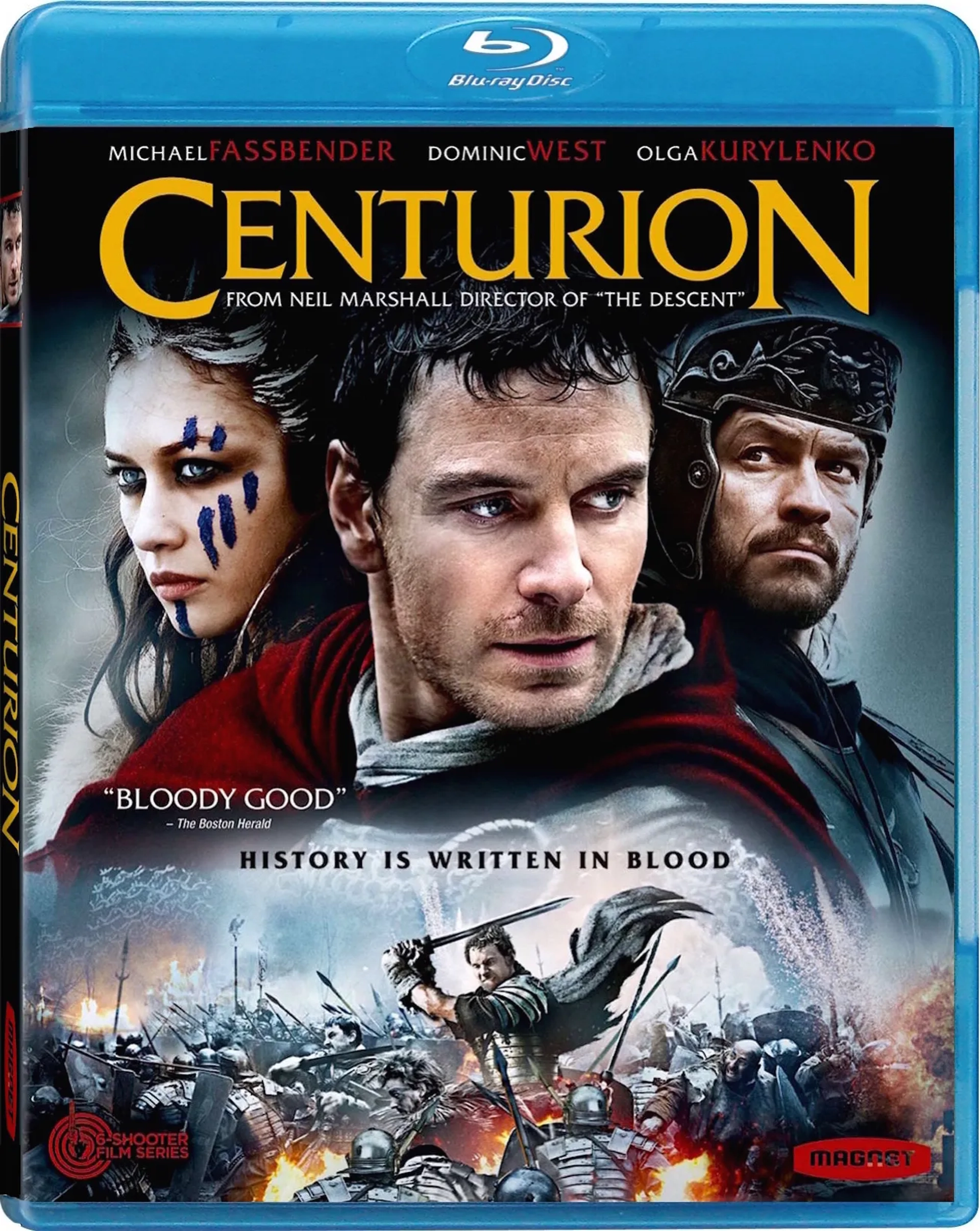 Dominic West, Michael Fassbender, and Olga Kurylenko in Centurion (2010)