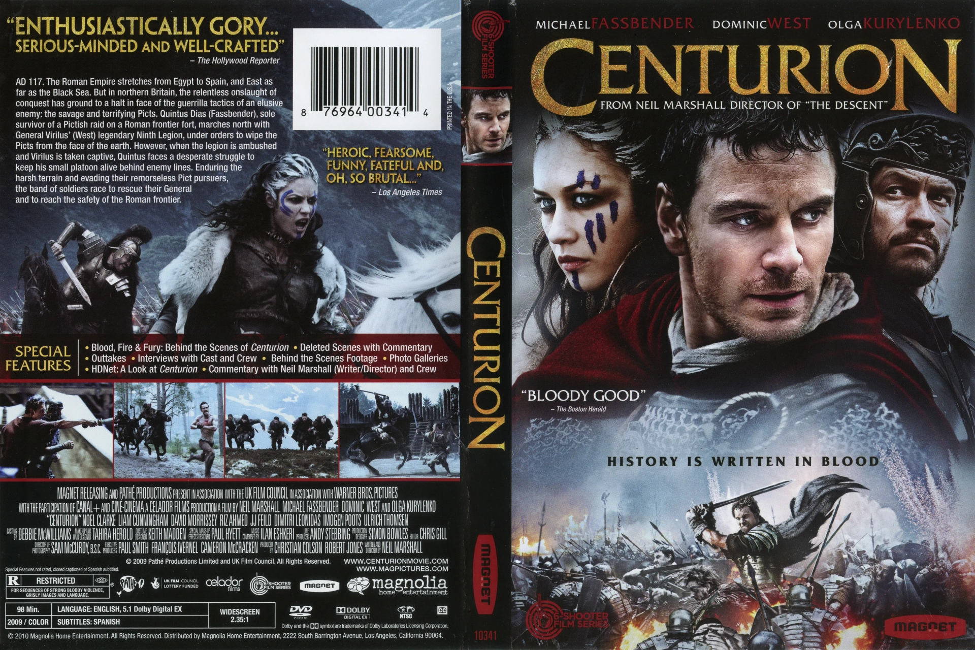 Dominic West, Michael Fassbender, and Olga Kurylenko in Centurion (2010)