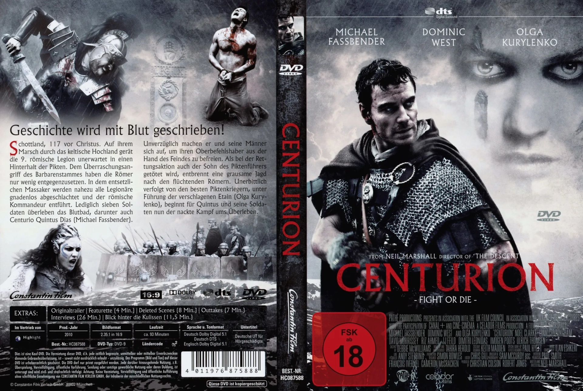 Michael Fassbender and Olga Kurylenko in Centurion (2010)