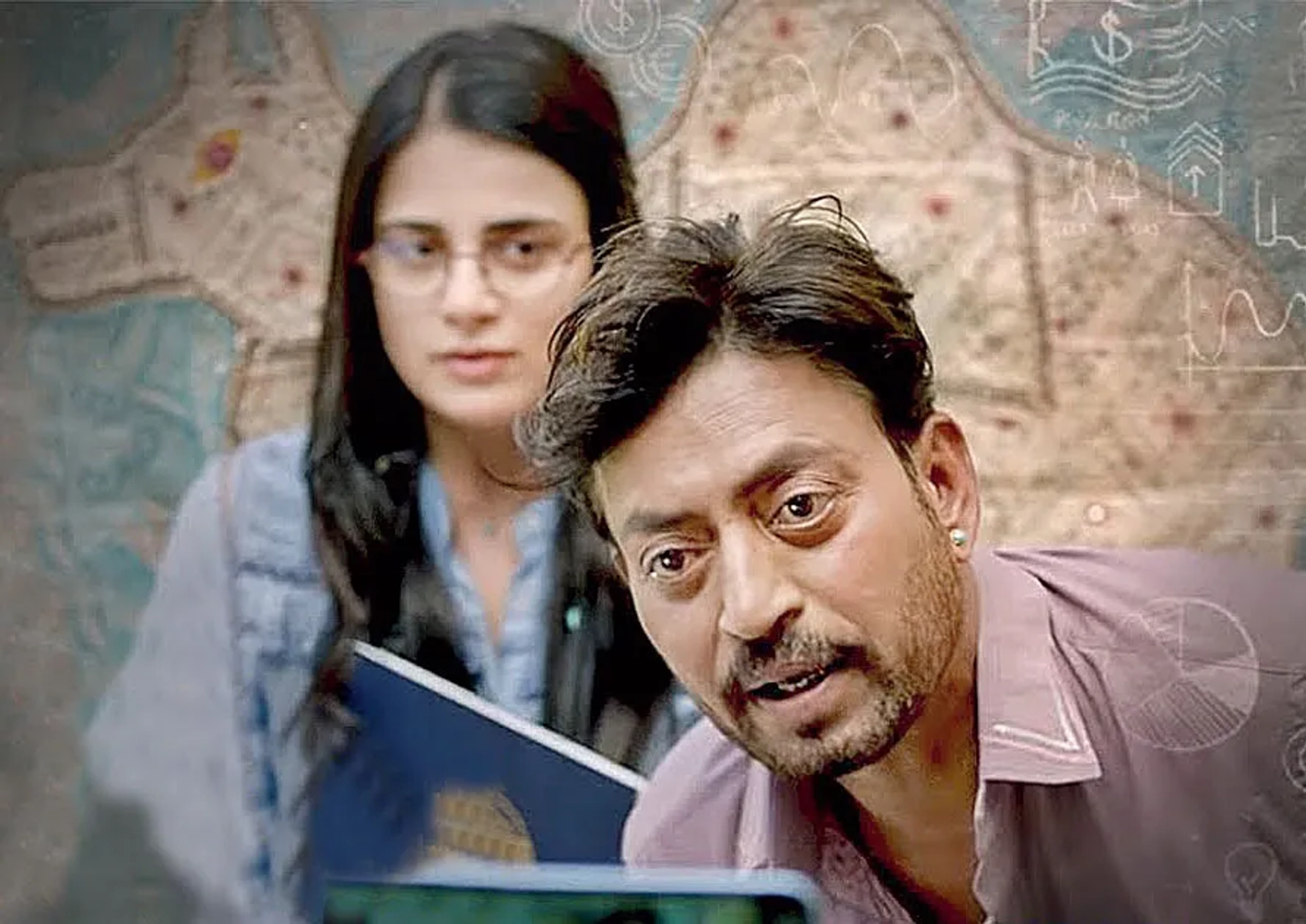 Irrfan Khan and Radhika Madan in Angrezi Medium (2020)