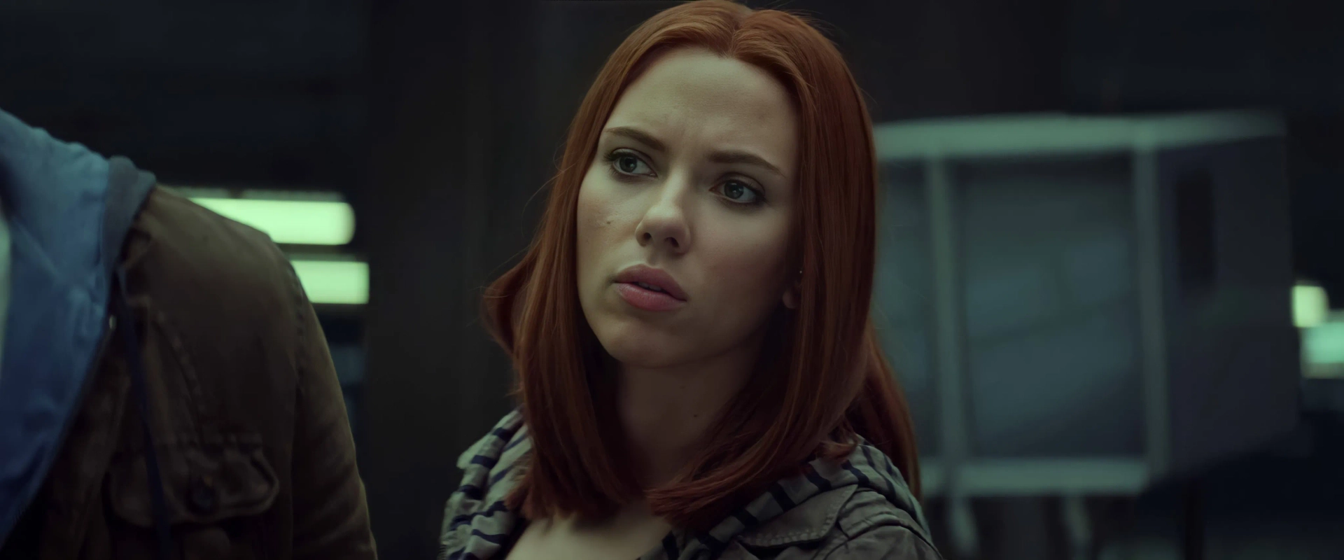 Chris Evans and Scarlett Johansson in Captain America: The Winter Soldier (2014)