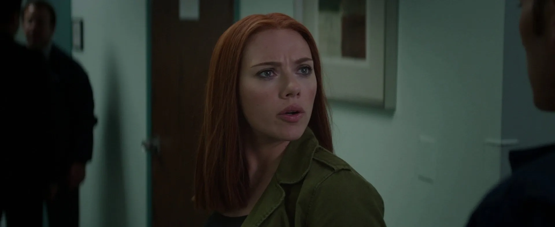 Chris Evans and Scarlett Johansson in Captain America: The Winter Soldier (2014)