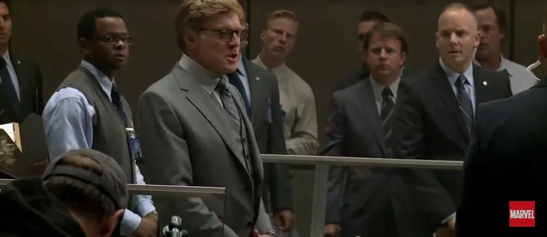 Robert Redford and Tim Scanlon in Captain America: The Winter Soldier (2014)