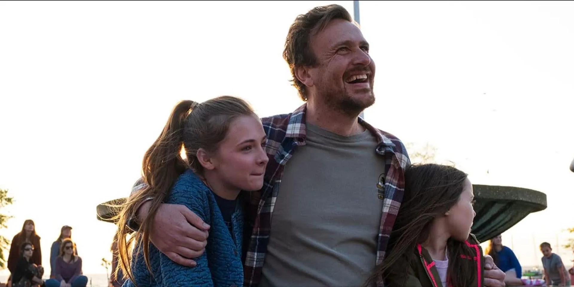 Jason Segel, Isabella Kai, and Violet McGraw in Our Friend (2019)