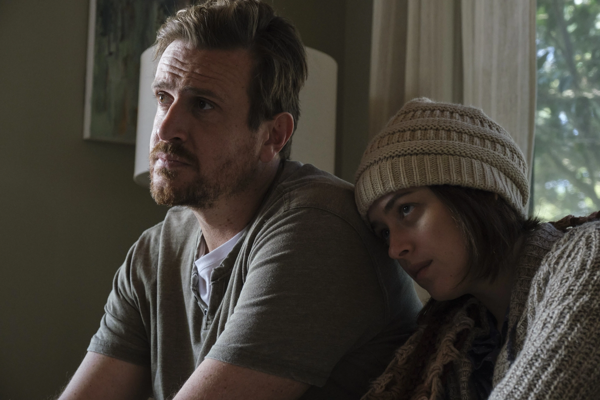 Dakota Johnson and Jason Segel in Our Friend (2019)