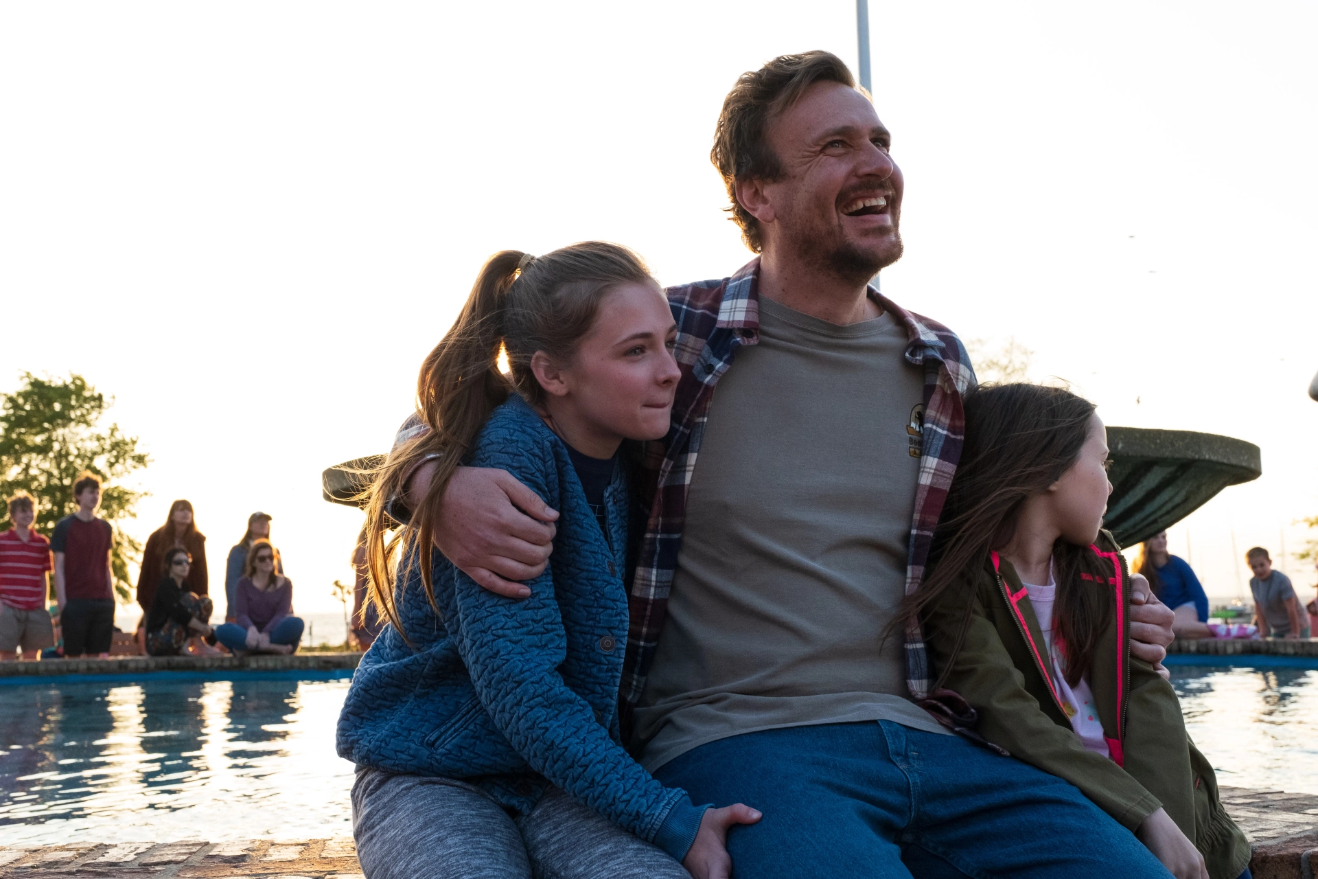 Jason Segel, Isabella Kai, and Violet McGraw in Our Friend (2019)