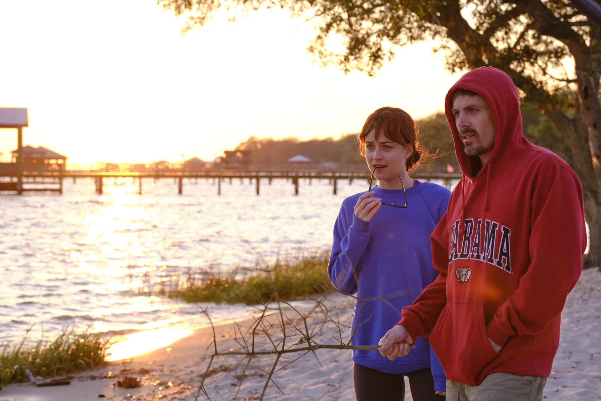 Casey Affleck and Dakota Johnson in Our Friend (2019)