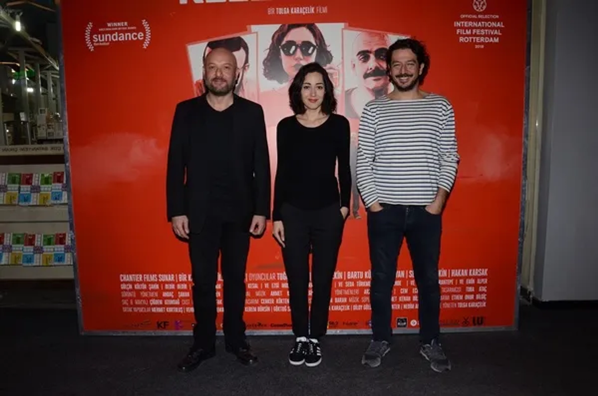 Tolga Tekin, Tolga Karaçelik, and Tugce Altug at an event for Butterflies (2018)