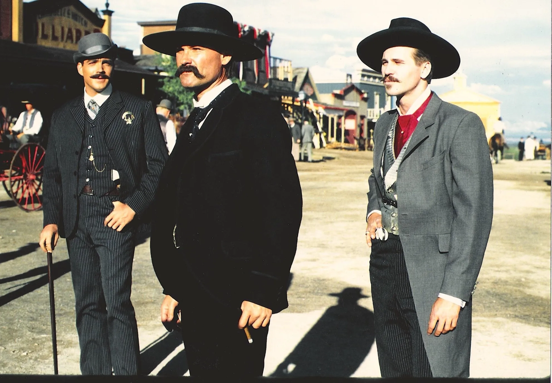 Val Kilmer, Kurt Russell, and Jon Tenney in Tombstone (1993)