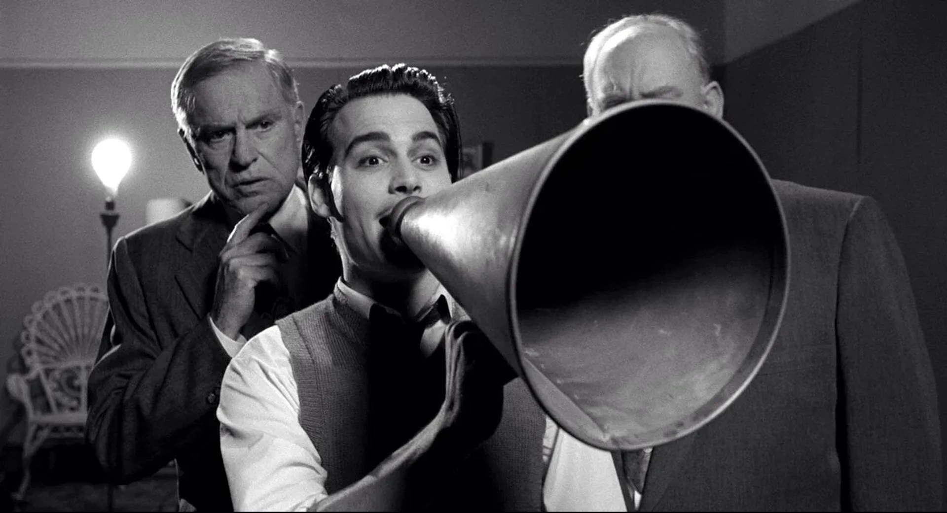 Johnny Depp and G.D. Spradlin in Ed Wood (1994)