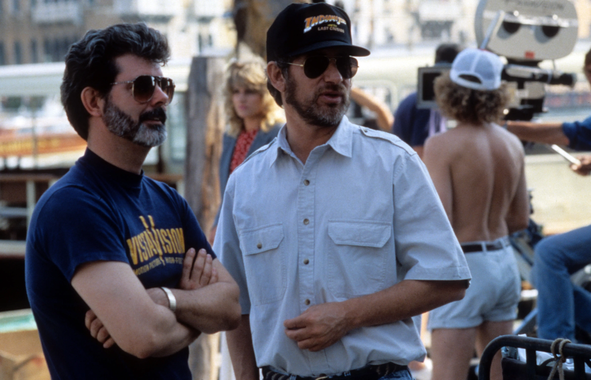 George Lucas and Steven Spielberg in Indiana Jones and the Last Crusade (1989)