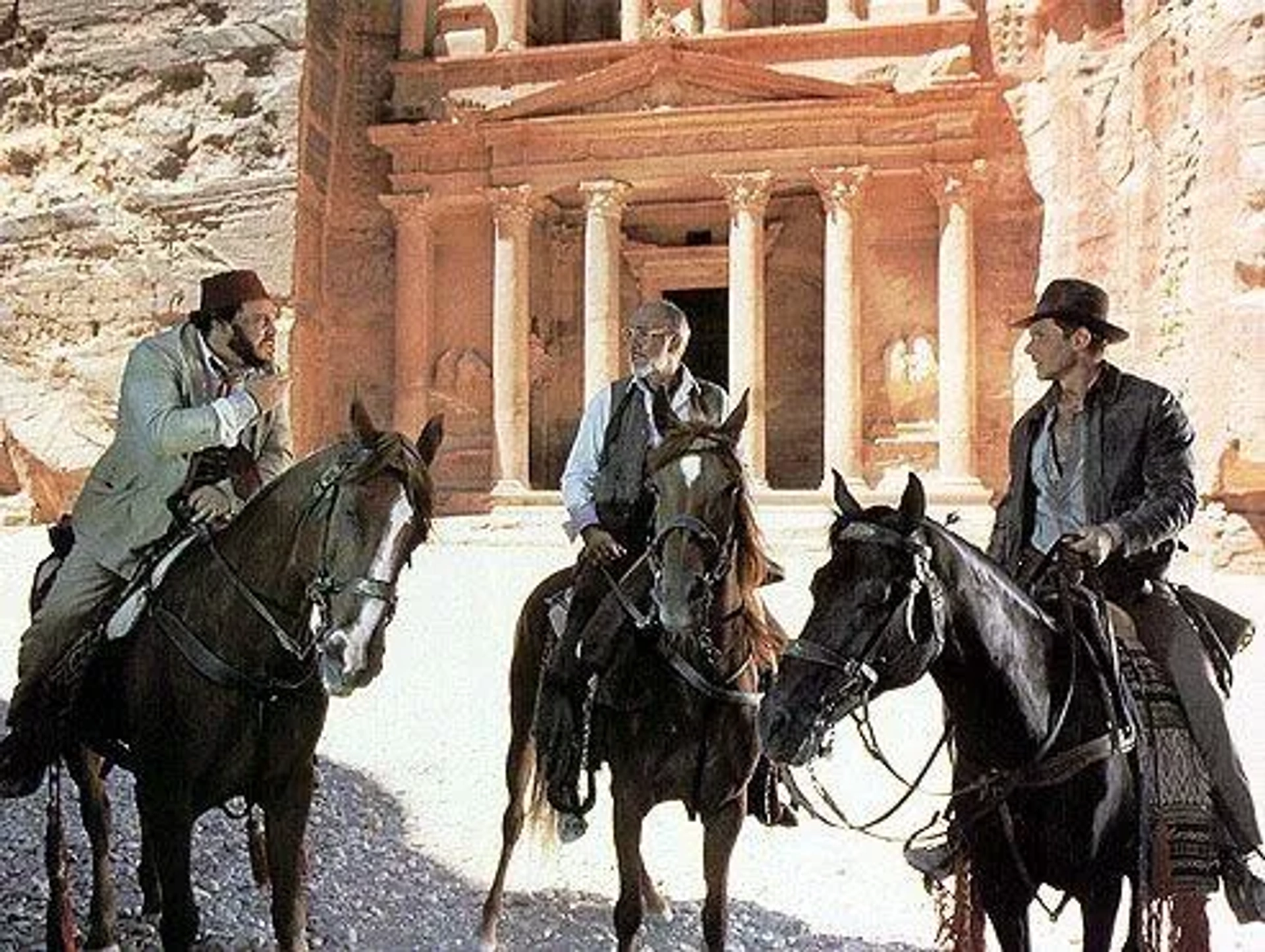 Sean Connery, Harrison Ford, and John Rhys-Davies in Indiana Jones and the Last Crusade (1989)