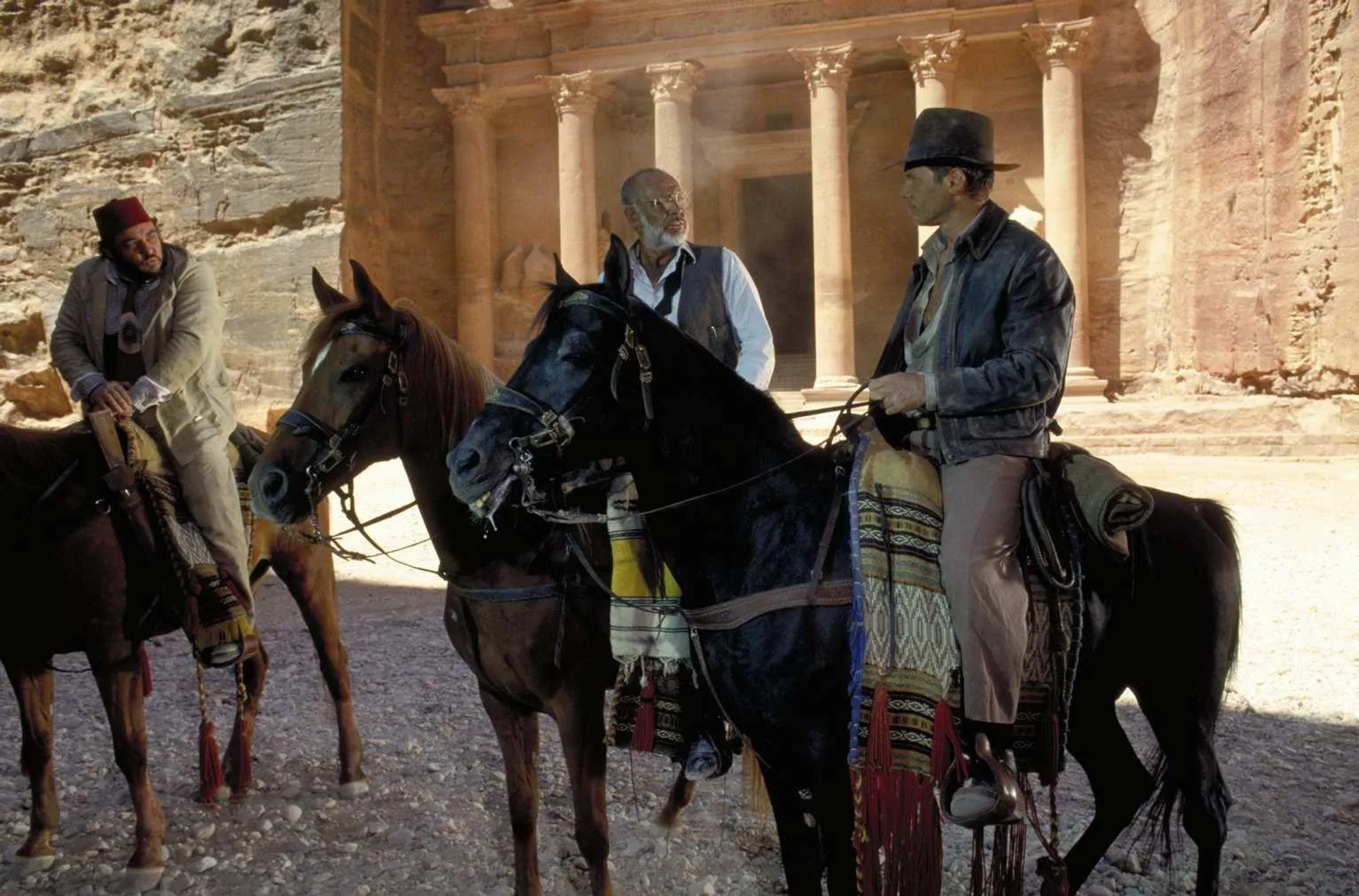 Sean Connery, Harrison Ford, and John Rhys-Davies in Indiana Jones and the Last Crusade (1989)