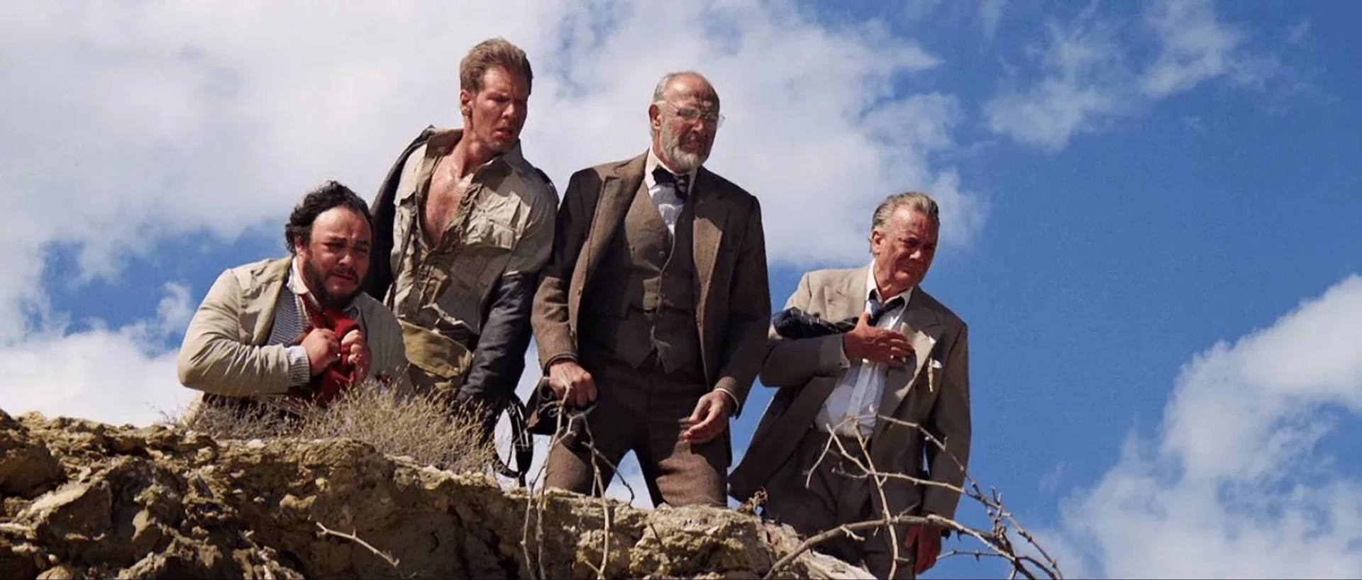 Sean Connery, Harrison Ford, Denholm Elliott, and John Rhys-Davies in Indiana Jones and the Last Crusade (1989)