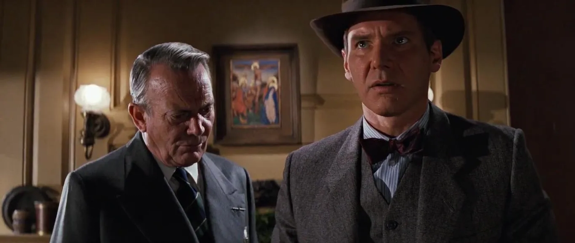 Harrison Ford and Denholm Elliott in Indiana Jones and the Last Crusade (1989)