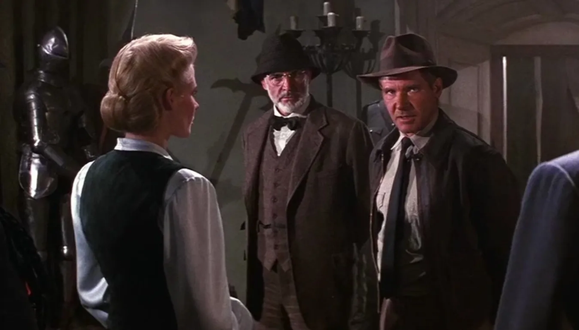 Sean Connery, Harrison Ford, and Alison Doody in Indiana Jones and the Last Crusade (1989)