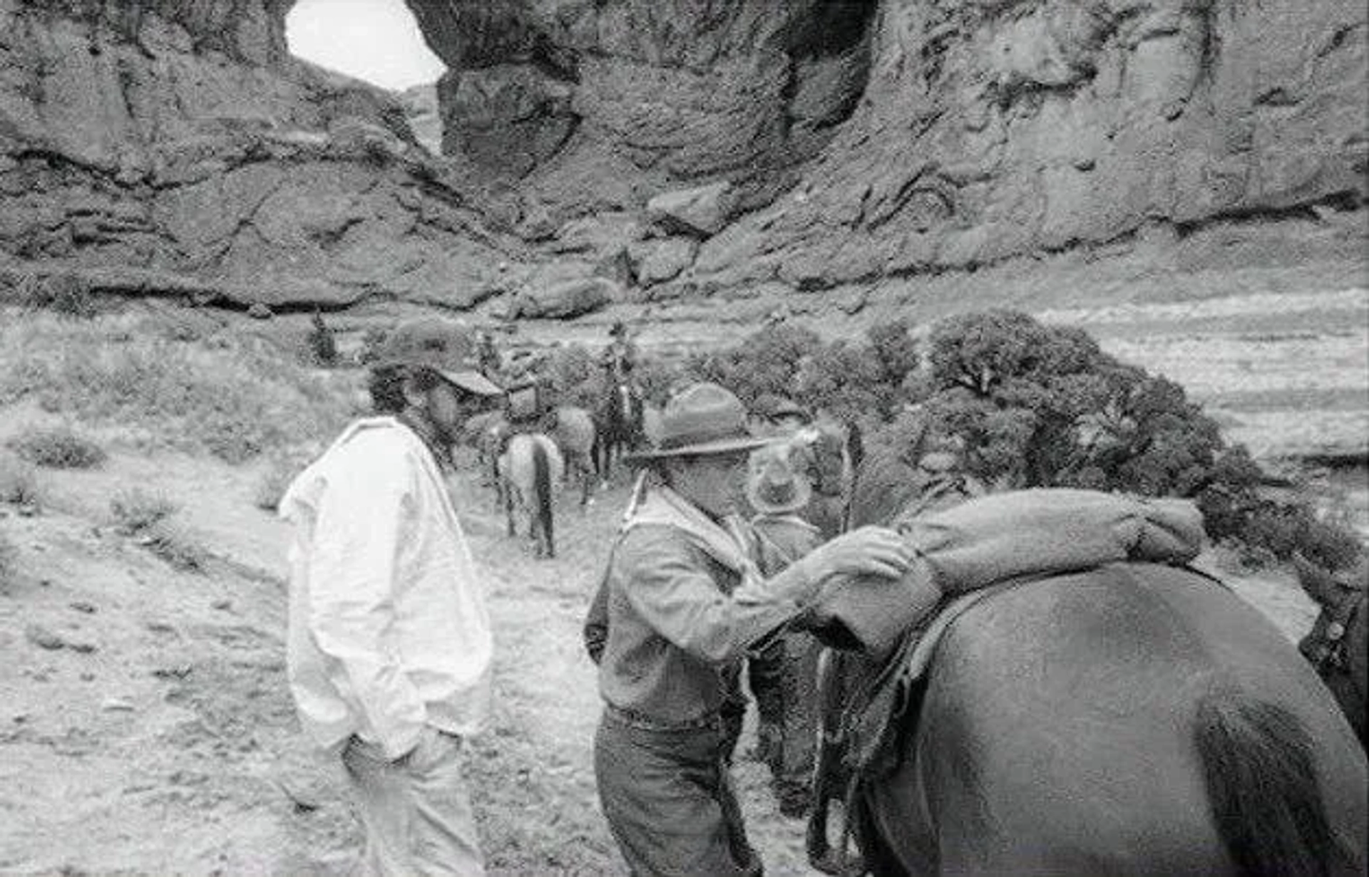 River Phoenix and Steven Spielberg in Indiana Jones and the Last Crusade (1989)