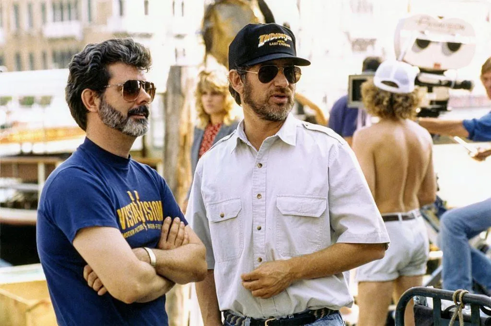 George Lucas and Steven Spielberg in Indiana Jones and the Last Crusade (1989)