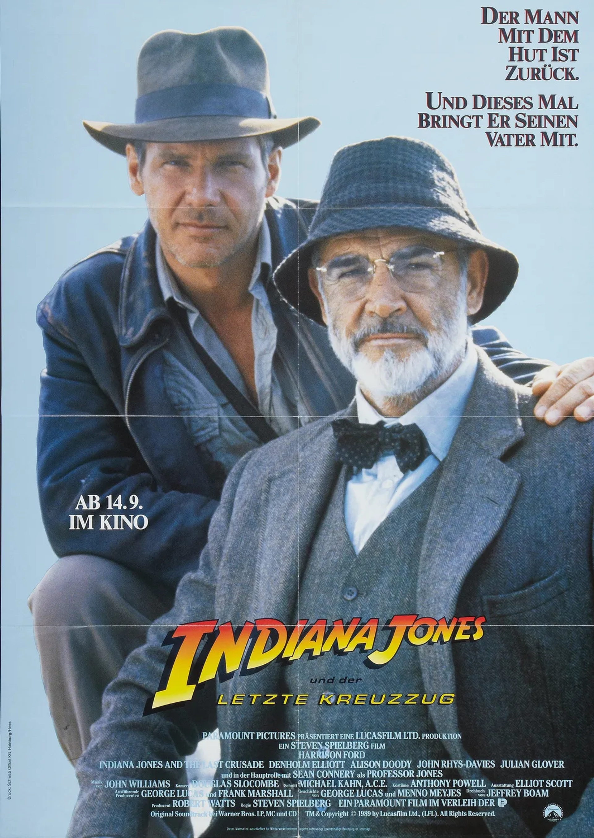 Sean Connery and Harrison Ford in Indiana Jones and the Last Crusade (1989)