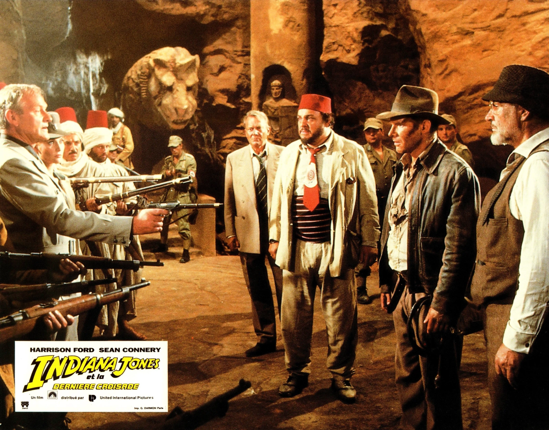 Sean Connery, Harrison Ford, Denholm Elliott, and John Rhys-Davies in Indiana Jones and the Last Crusade (1989)