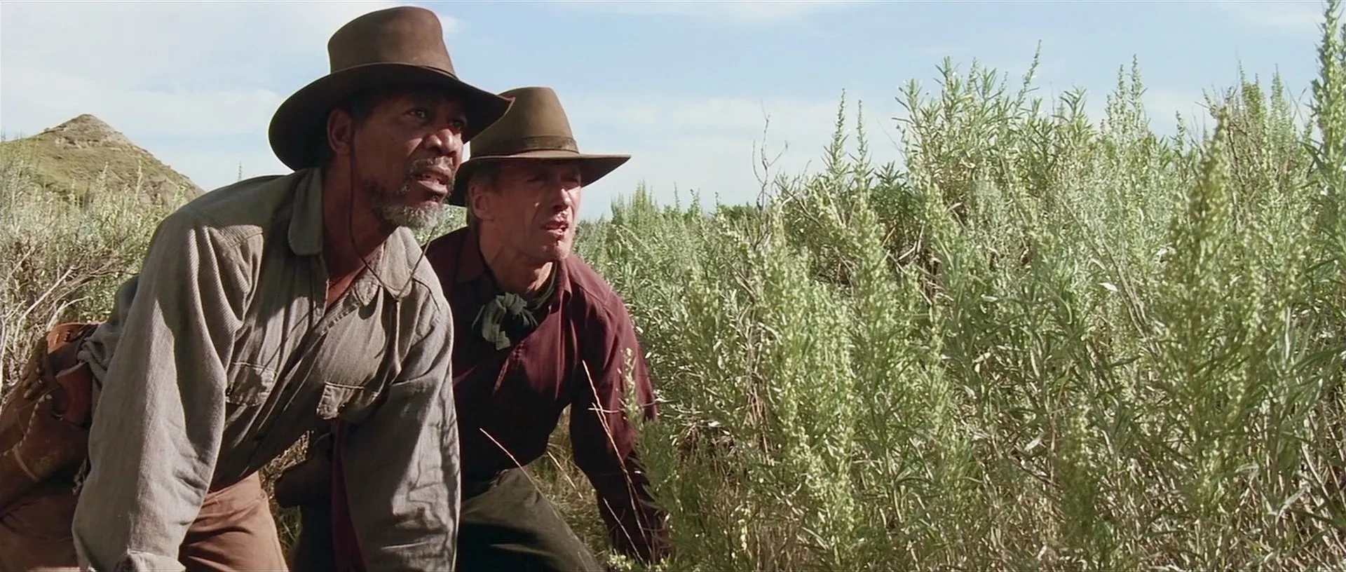 Clint Eastwood and Morgan Freeman in Unforgiven (1992)