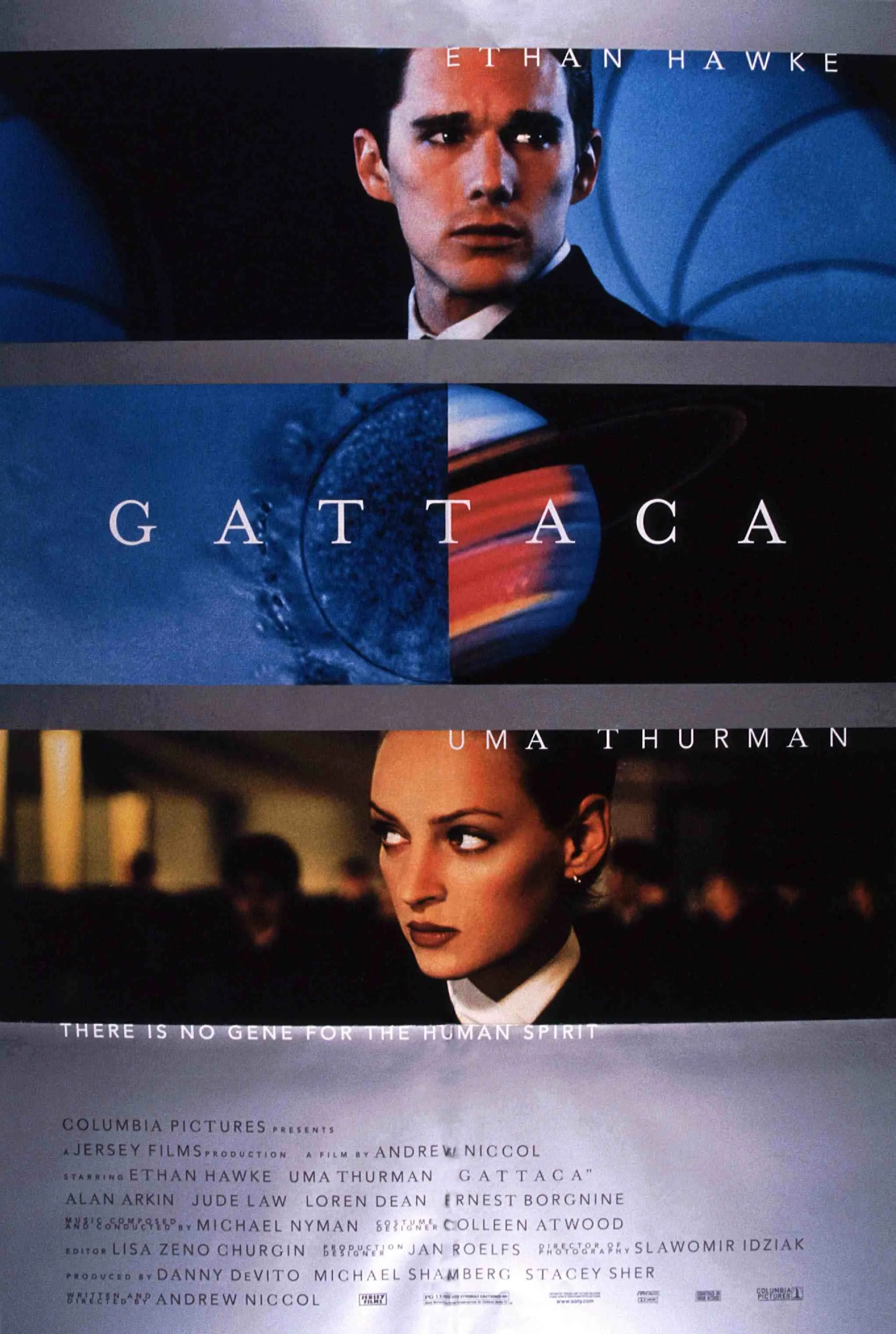 Ethan Hawke and Uma Thurman in Gattaca (1997)