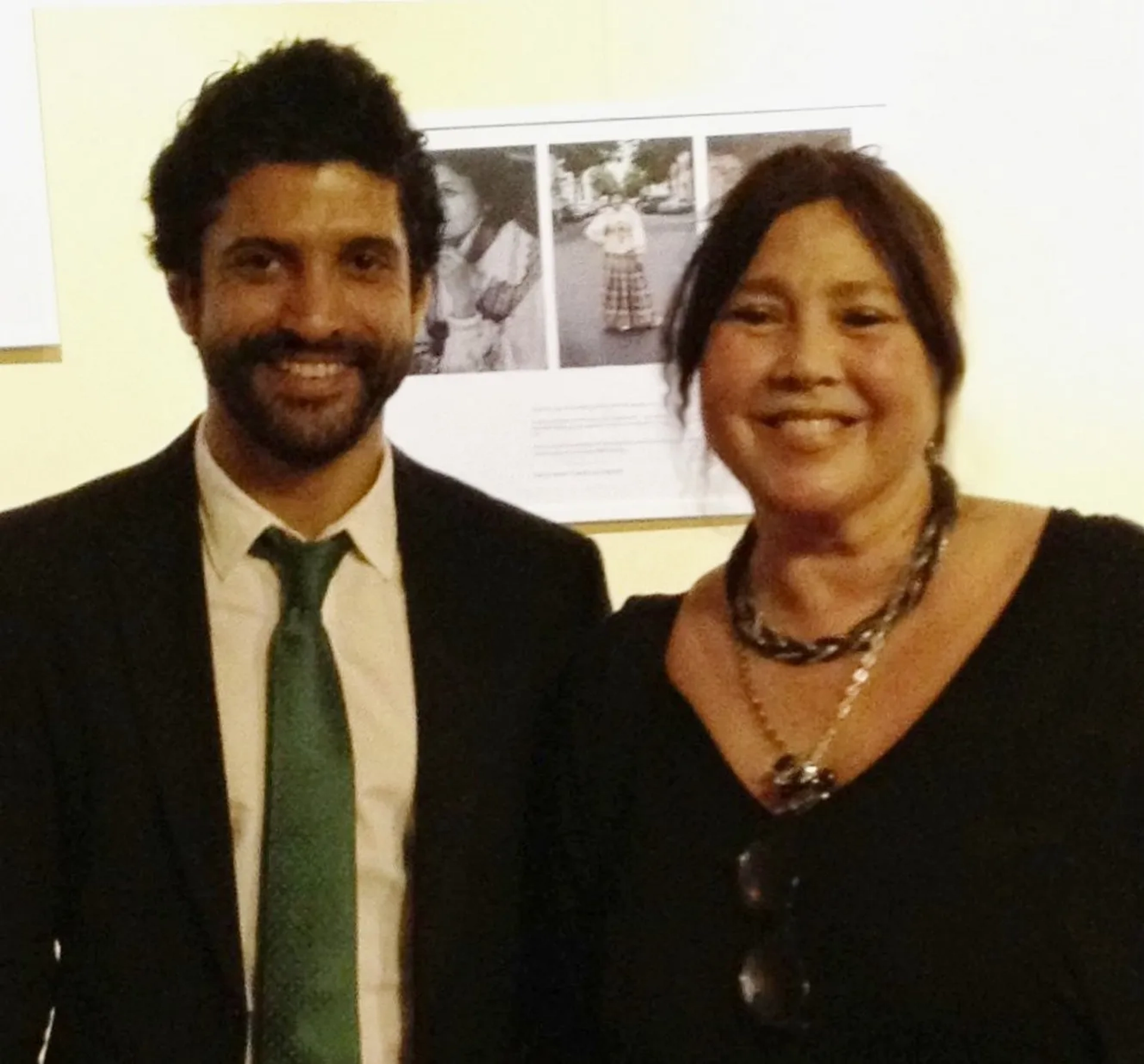 Cecilia Pillado and Farhan Akhtar after Screening of Bhaag Milkha Bhaagat the Indo German Film Week Berlin 2016