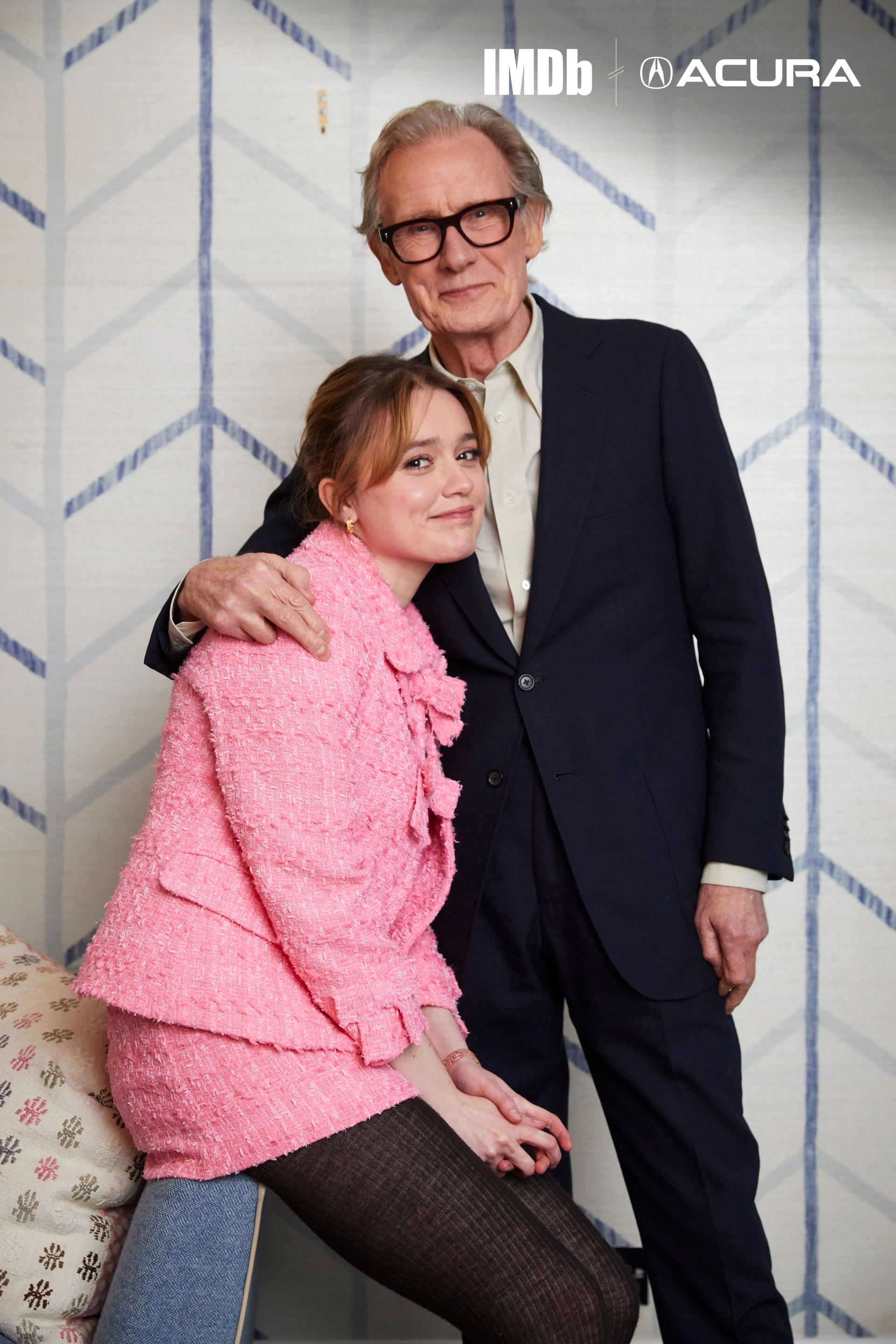 Bill Nighy and Aimee Lou Wood at an event for Living (2022)