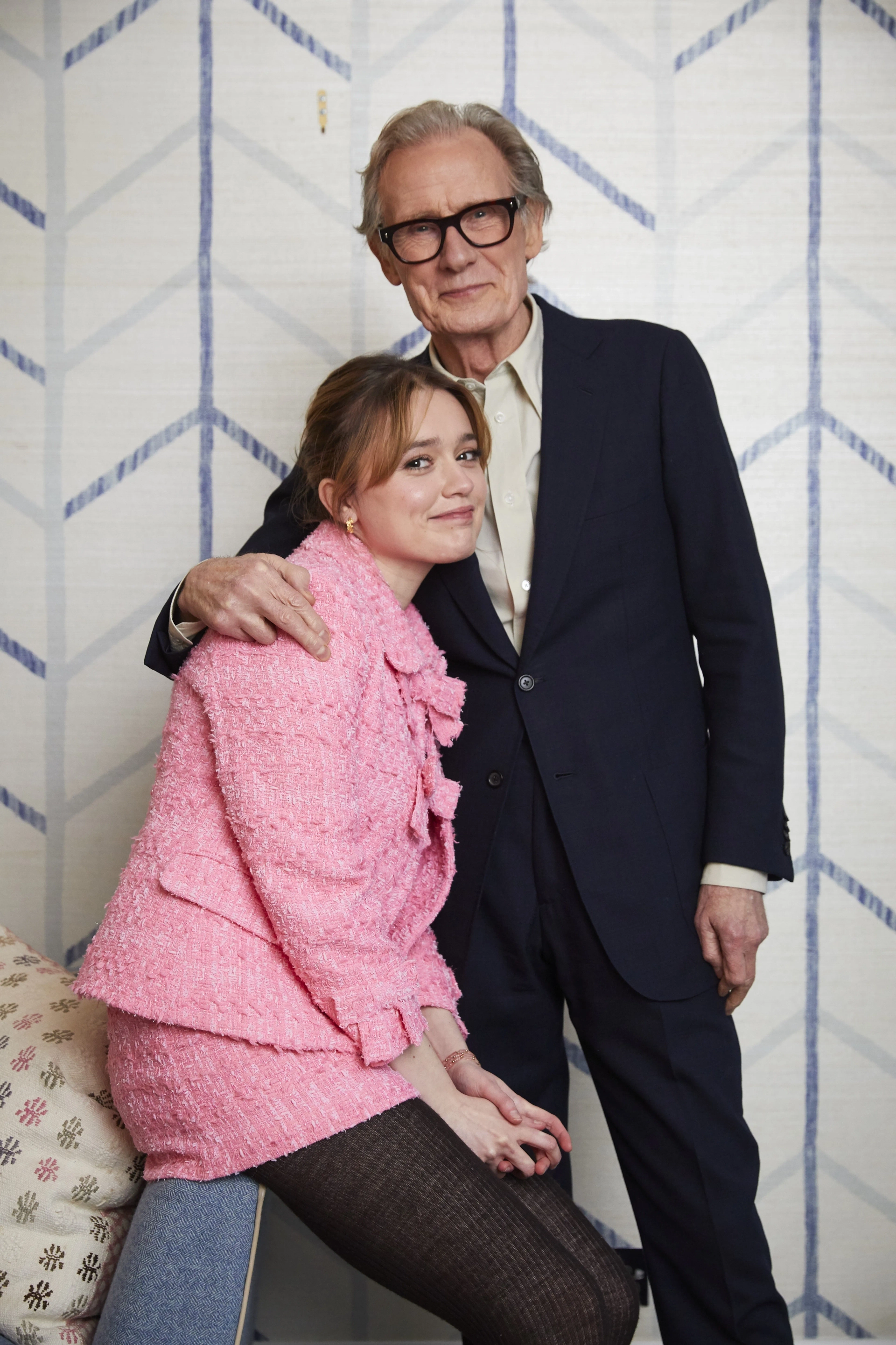 Bill Nighy and Aimee Lou Wood at an event for Living (2022)