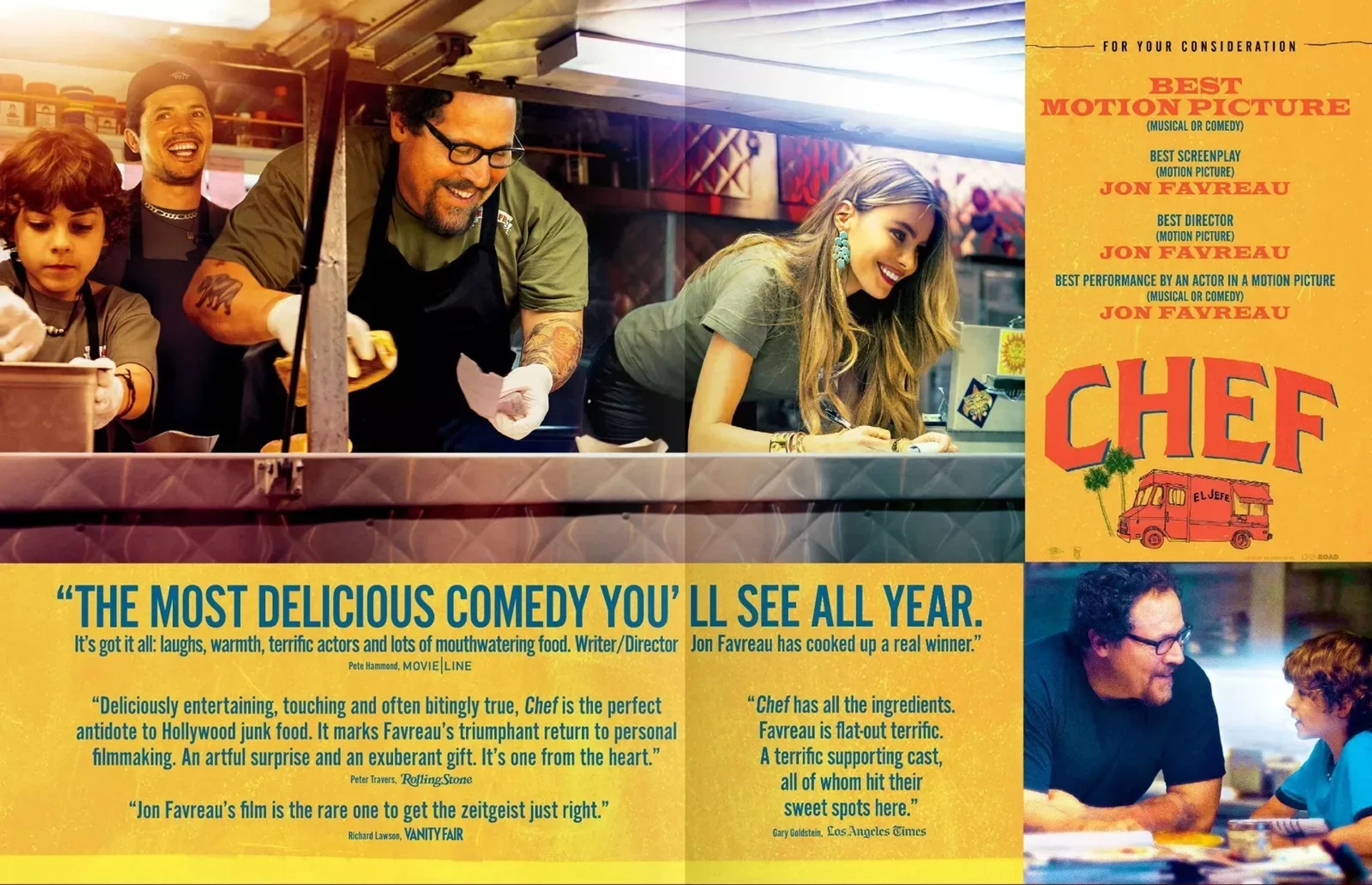 John Leguizamo, Sofía Vergara, Jon Favreau, and Emjay Anthony in Chef (2014)