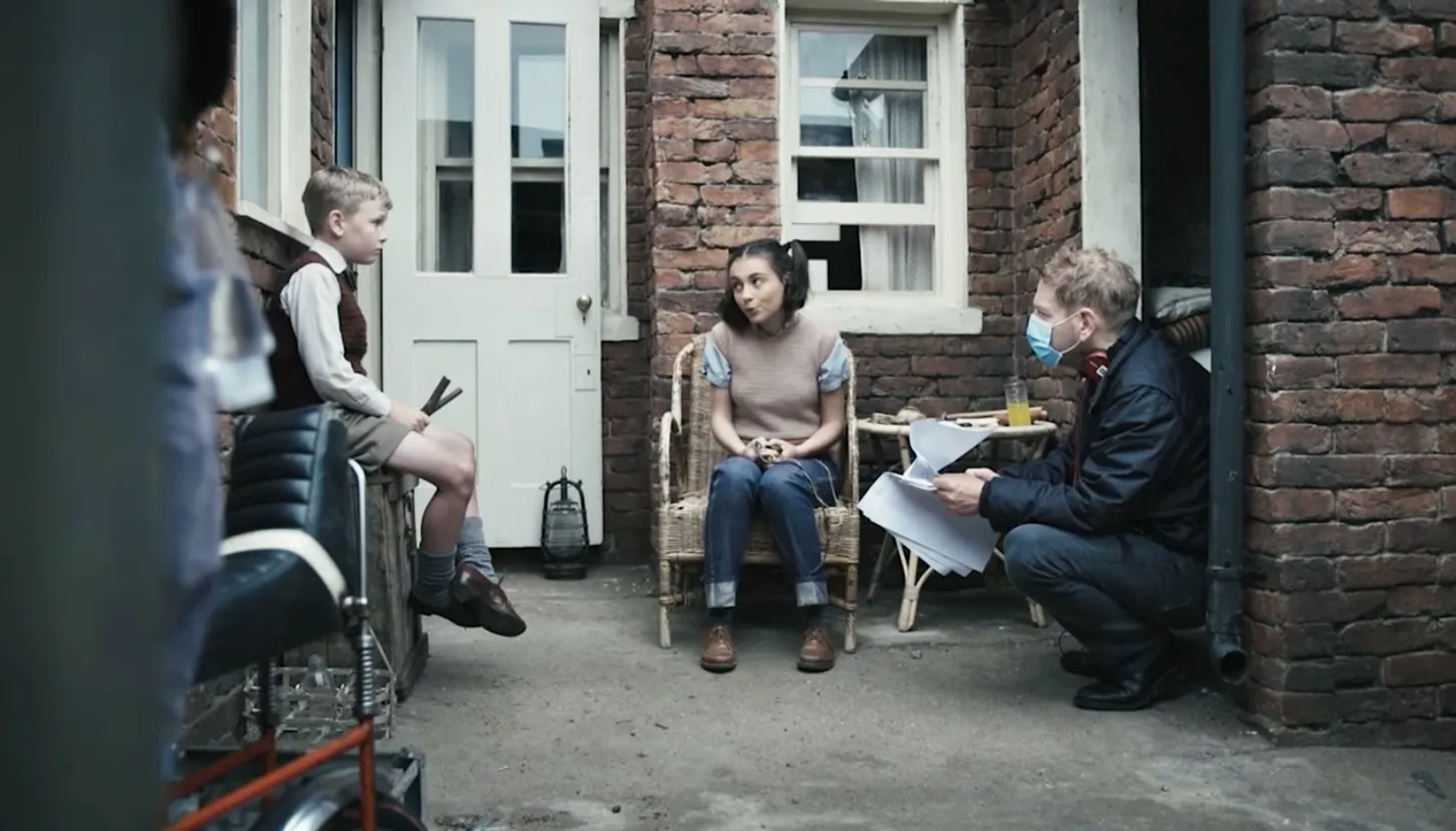 Kenneth Branagh, Jude Hill, and Lara McDonnell in Belfast (2021)