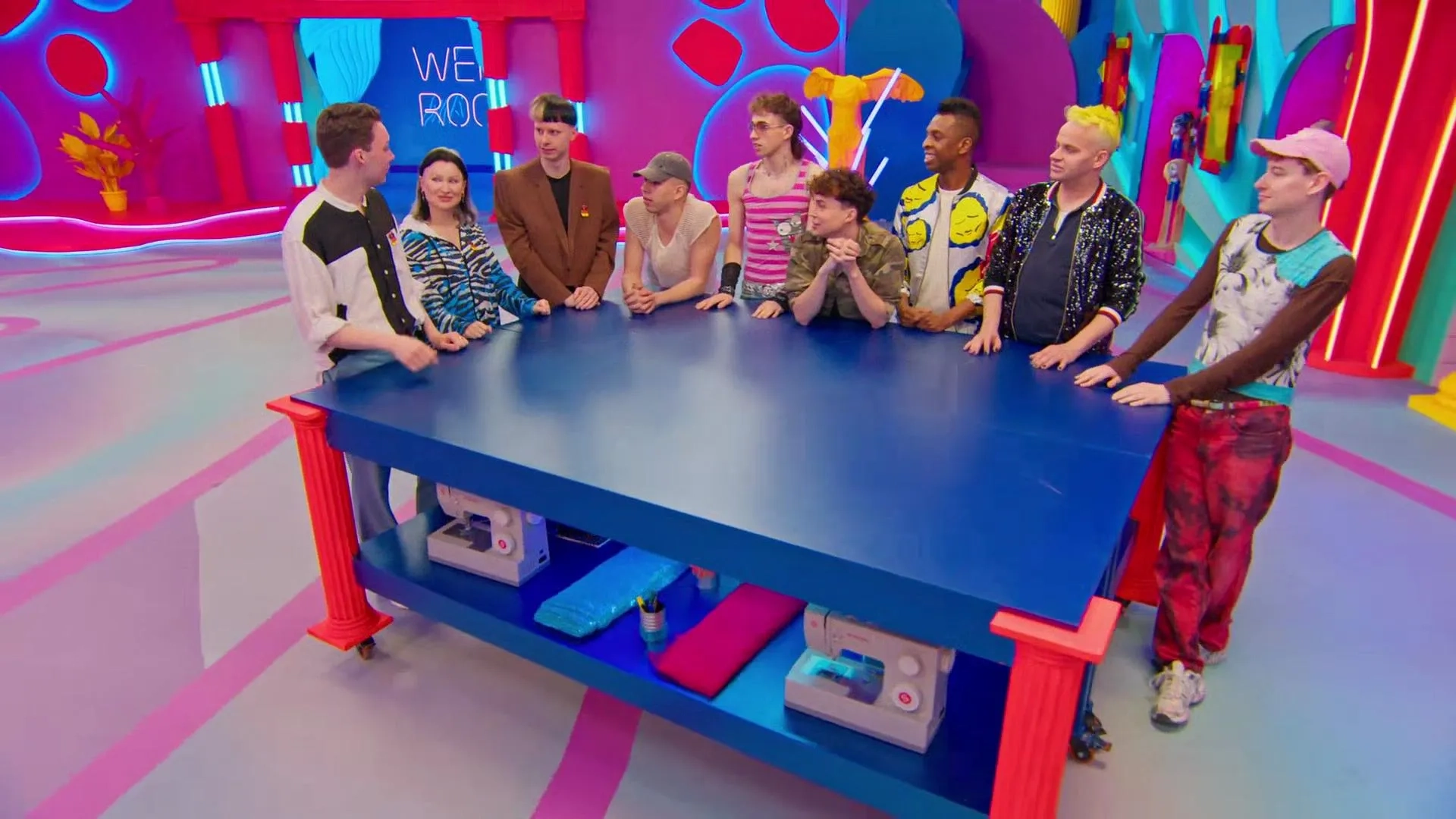 Kelly Heelton, Lélé Cocoon, Loreley Rivers, Metamorkid, Nikita Vegaz, Lorenzo Cicirò, Yvonne Nightstand, Victoria Shakespears, and Pandora Nox in Drag Race Germany (2023)
