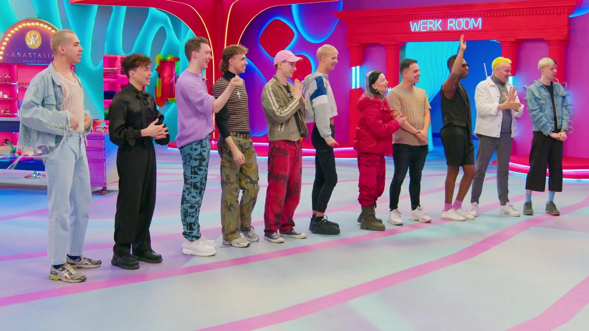 Kelly Heelton, The Only Naomy, Barbie Q, Lélé Cocoon, Loreley Rivers, Metamorkid, Nikita Vegaz, Lorenzo Cicirò, Yvonne Nightstand, Victoria Shakespears, and Pandora Nox in Drag Race Germany (2023)