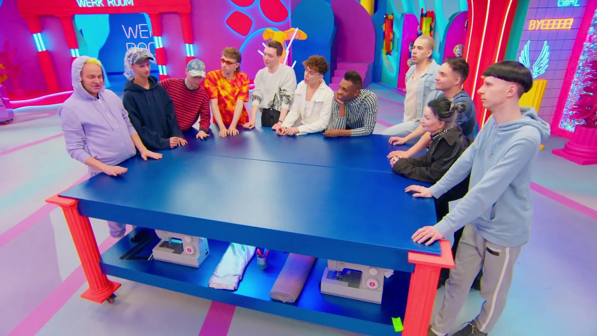 Kelly Heelton, The Only Naomy, Barbie Q, Lélé Cocoon, Loreley Rivers, Metamorkid, Nikita Vegaz, Lorenzo Cicirò, Yvonne Nightstand, Victoria Shakespears, and Pandora Nox in Drag Race Germany (2023)