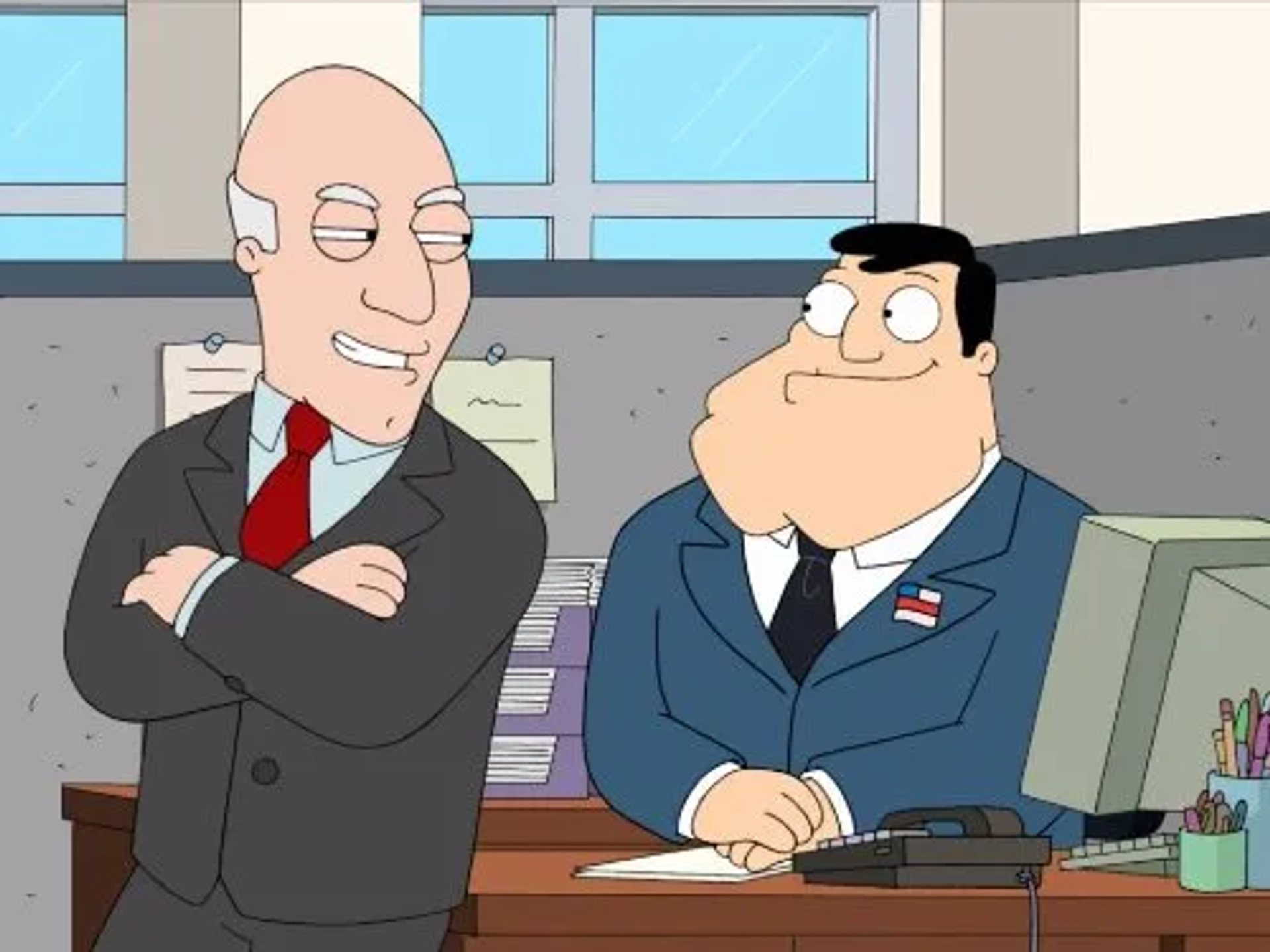 Patrick Stewart and Seth MacFarlane in American Dad! (2005)