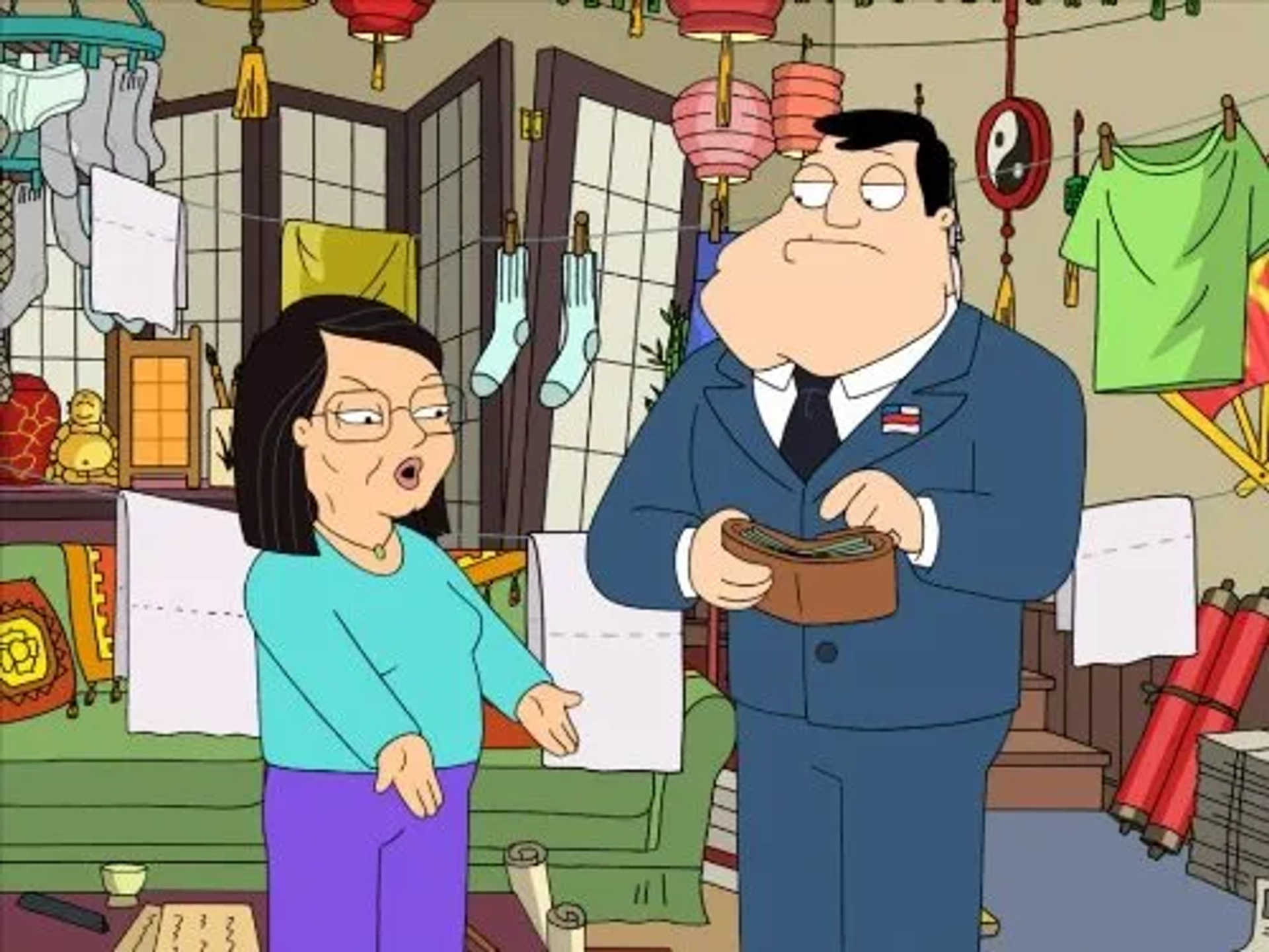 Amy Hill and Seth MacFarlane in American Dad! (2005)