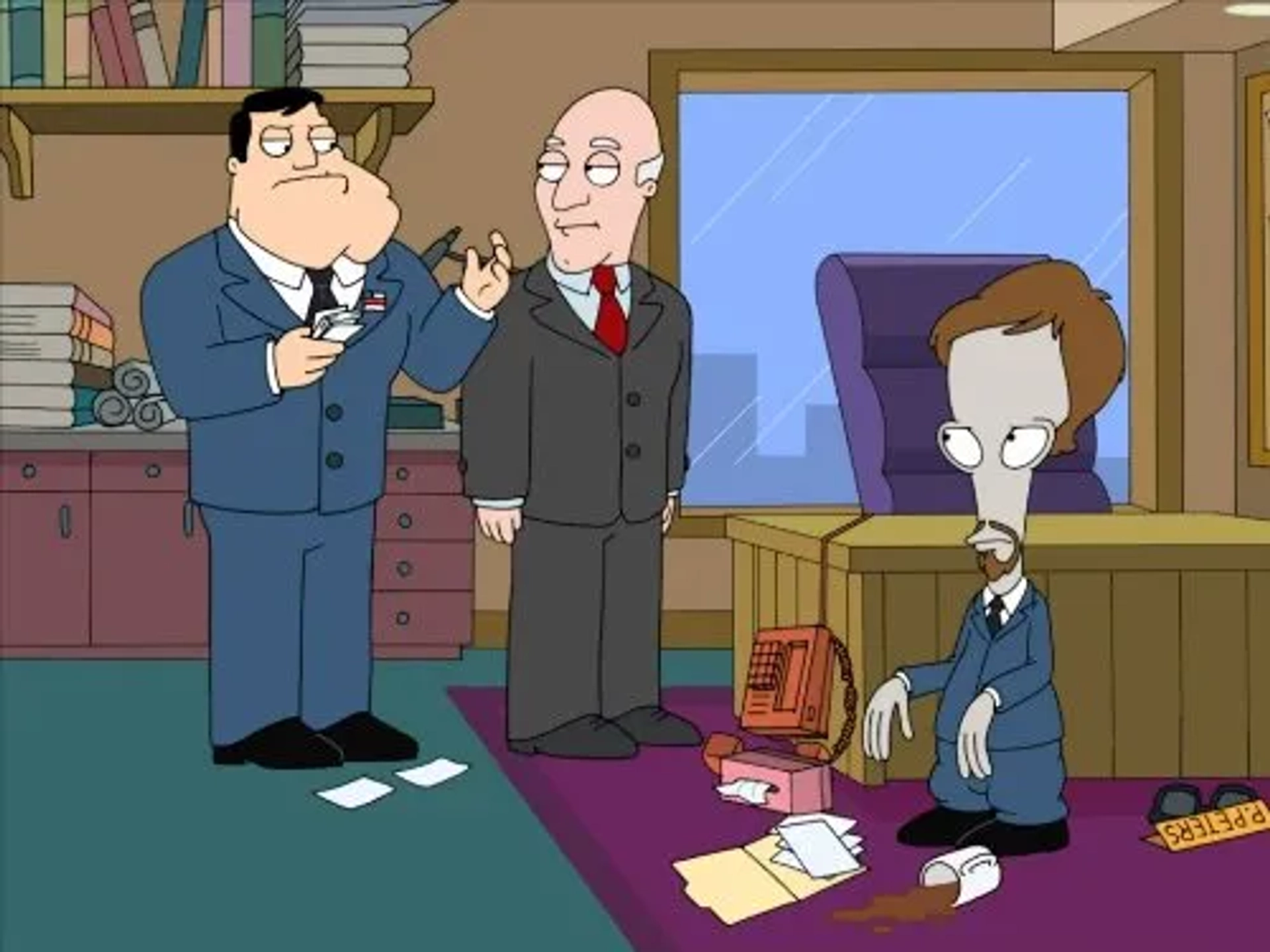 Patrick Stewart and Seth MacFarlane in American Dad! (2005)