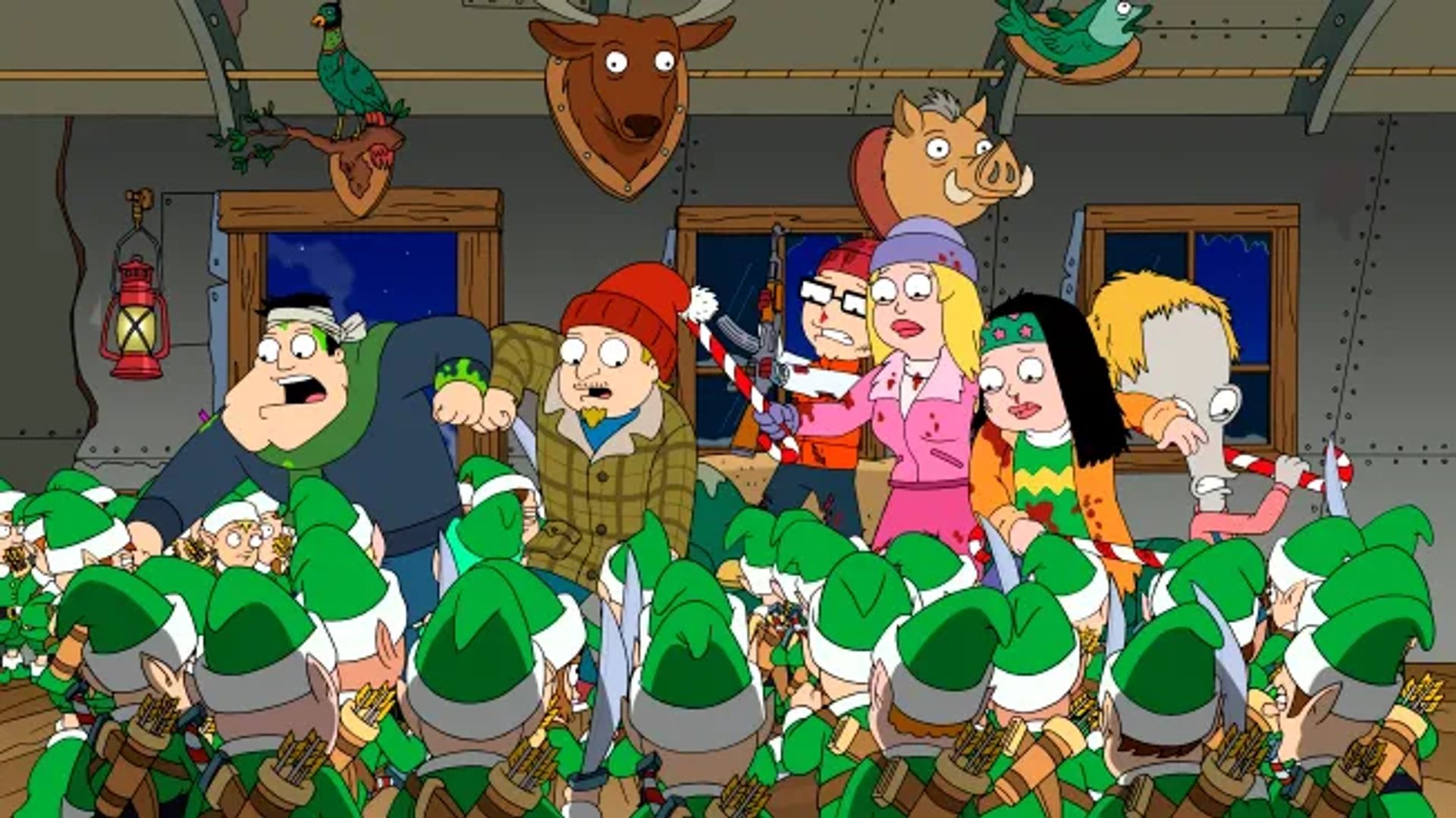 Jeff Fischer, Scott Grimes, Seth MacFarlane, Wendy Schaal, and Rachael MacFarlane in American Dad! (2005)