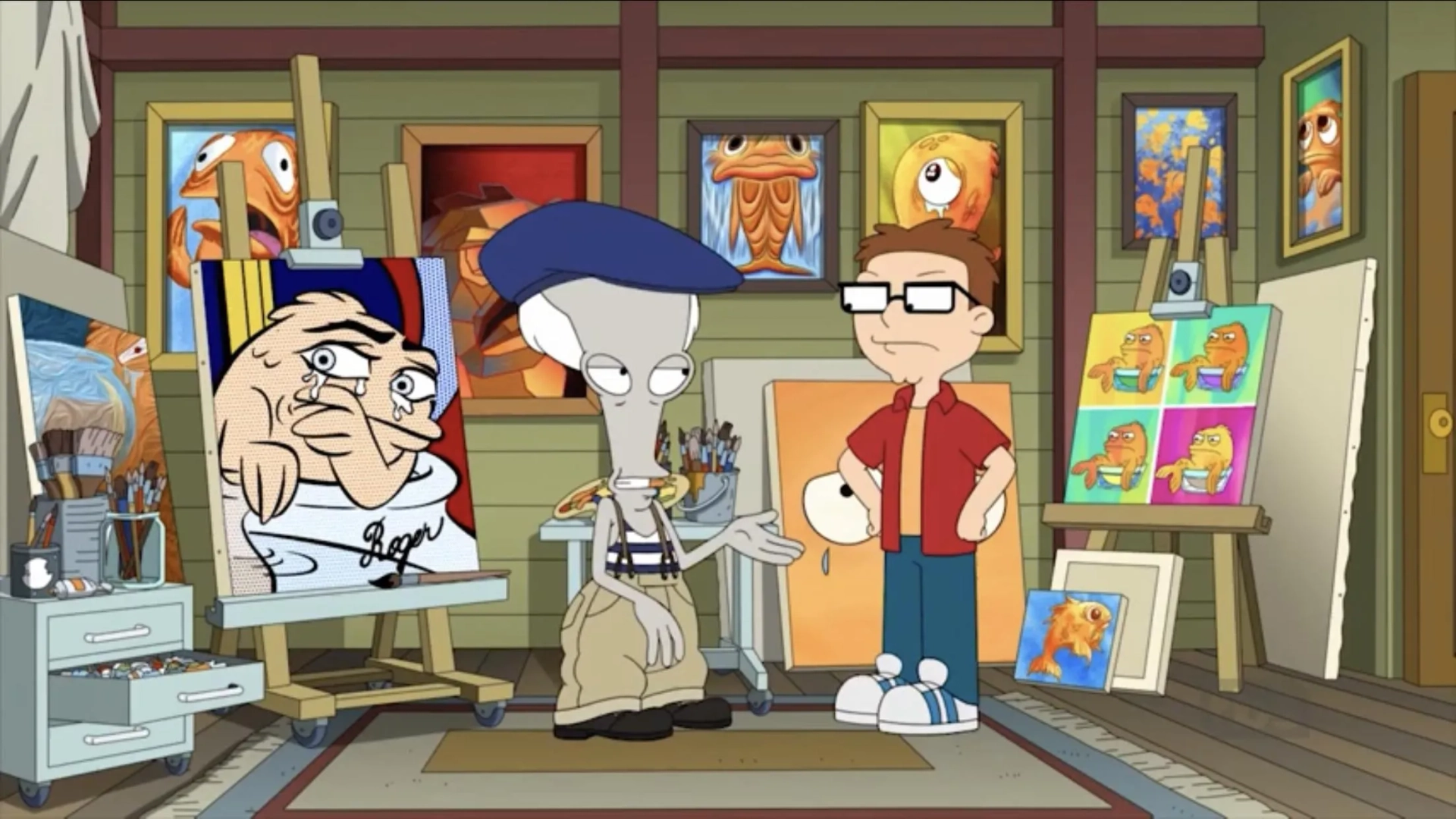 Scott Grimes and Seth MacFarlane in American Dad! (2005)