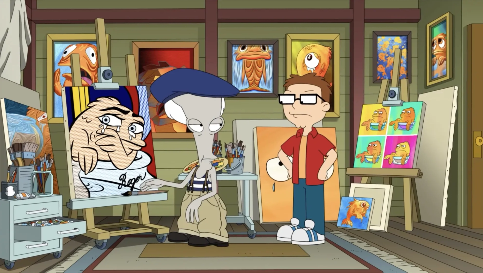 Scott Grimes and Seth MacFarlane in American Dad! (2005)