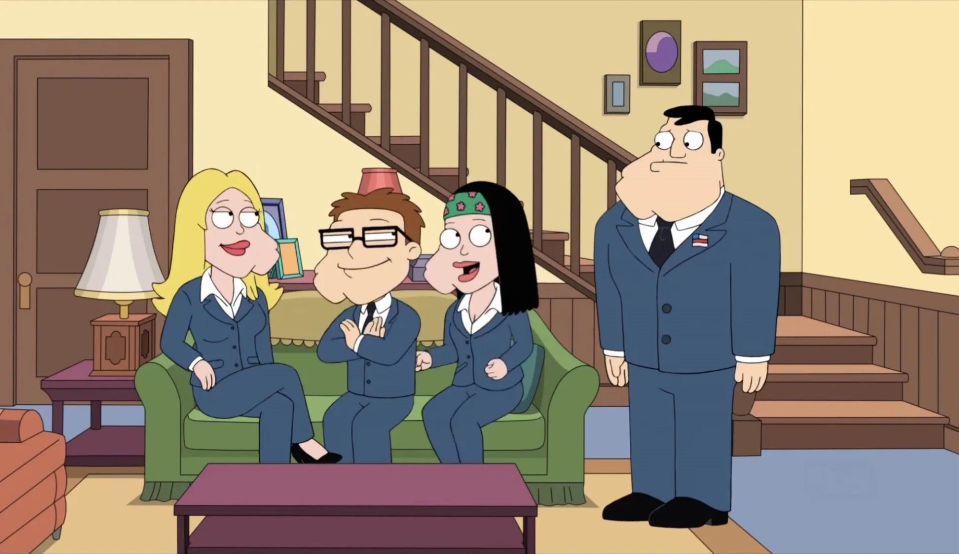 Scott Grimes, Seth MacFarlane, Wendy Schaal, and Rachael MacFarlane in American Dad! (2005)