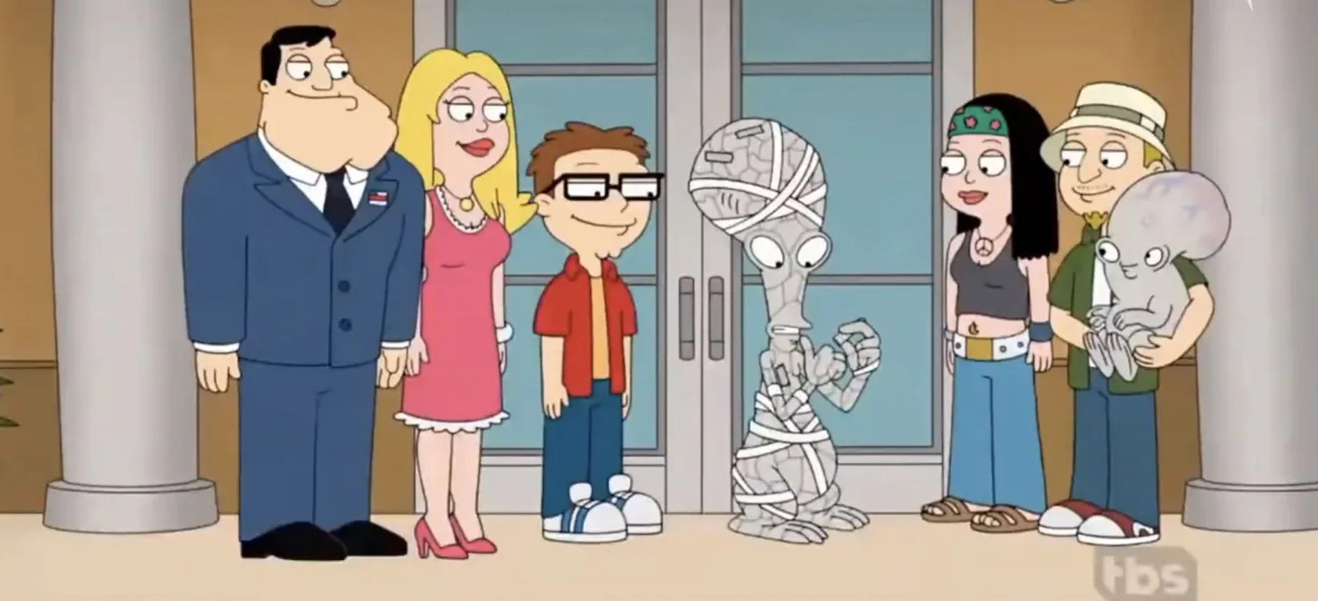 Jeff Fischer, Scott Grimes, Seth MacFarlane, Wendy Schaal, and Rachael MacFarlane in American Dad! (2005)