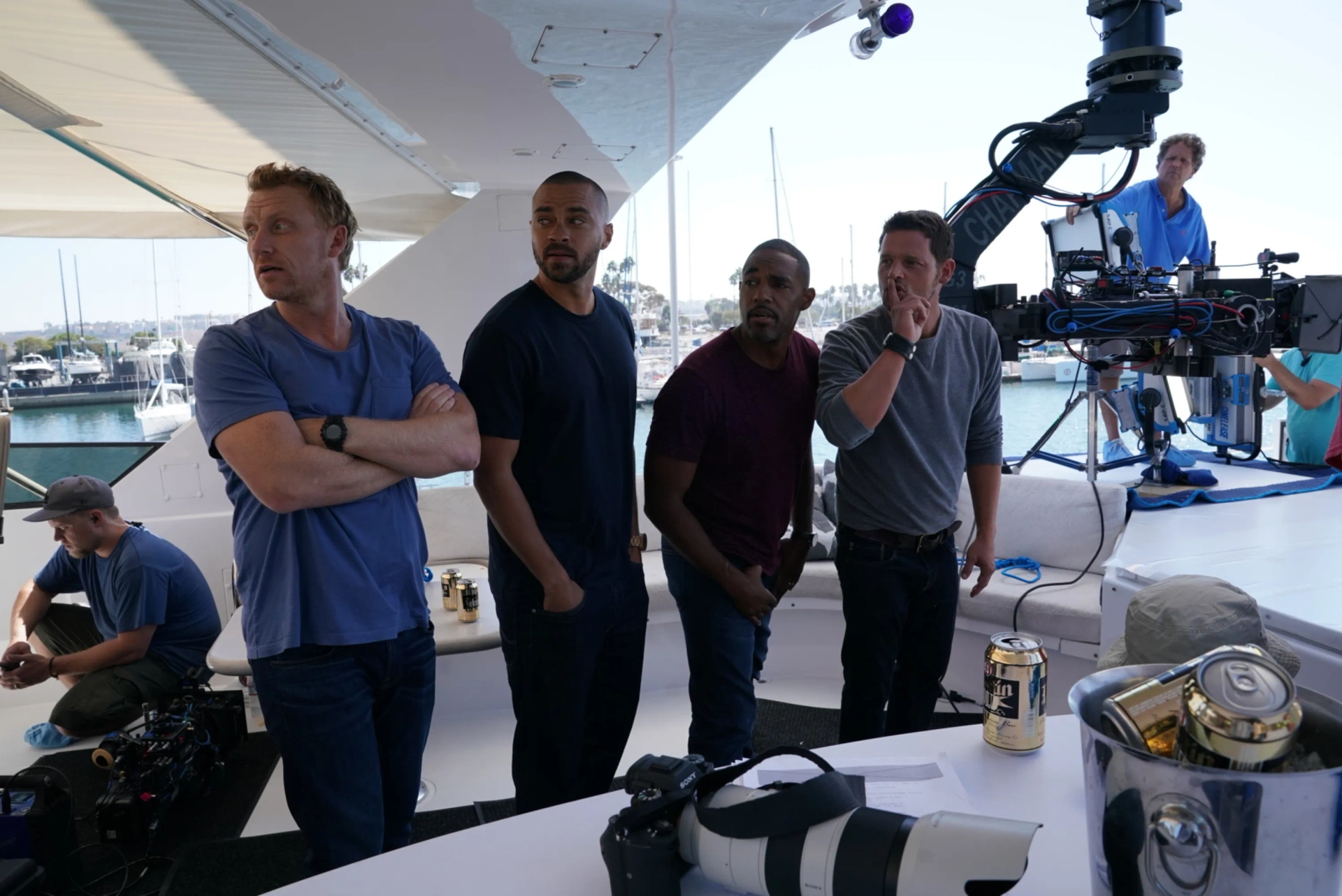 Justin Chambers, Jason George, Kevin McKidd, and Jesse Williams in Grey's Anatomy (2005)