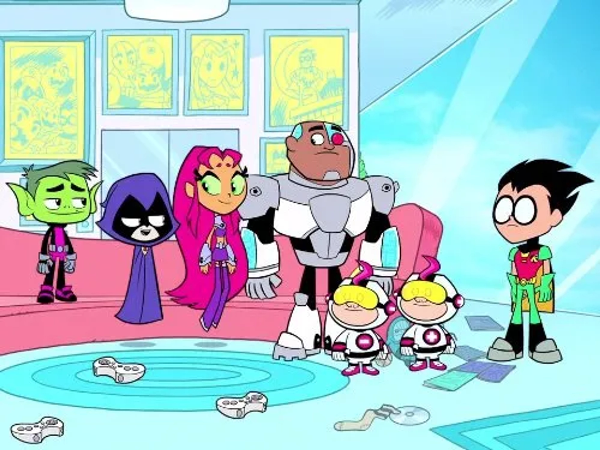 Freddy Rodríguez, Tara Strong, Scott Menville, Hynden Walch, Greg Cipes, and Khary Payton in Teen Titans Go! (2013)