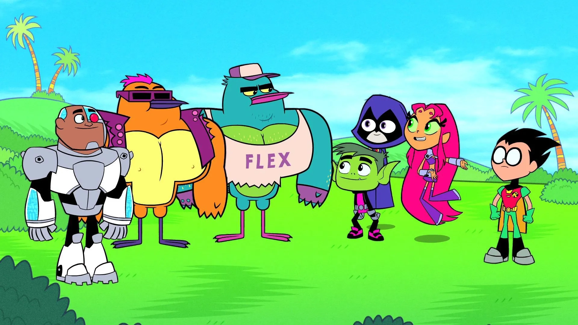 Tara Strong, Tom Kenny, Scott Menville, Hynden Walch, Greg Cipes, and Khary Payton in Teen Titans Go! (2013)