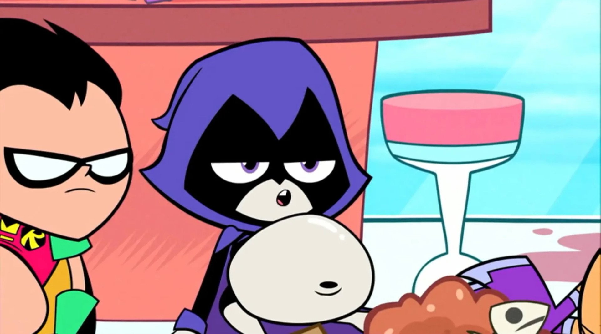 Tara Strong, Scott Menville, and Hynden Walch in Teen Titans Go! (2013)