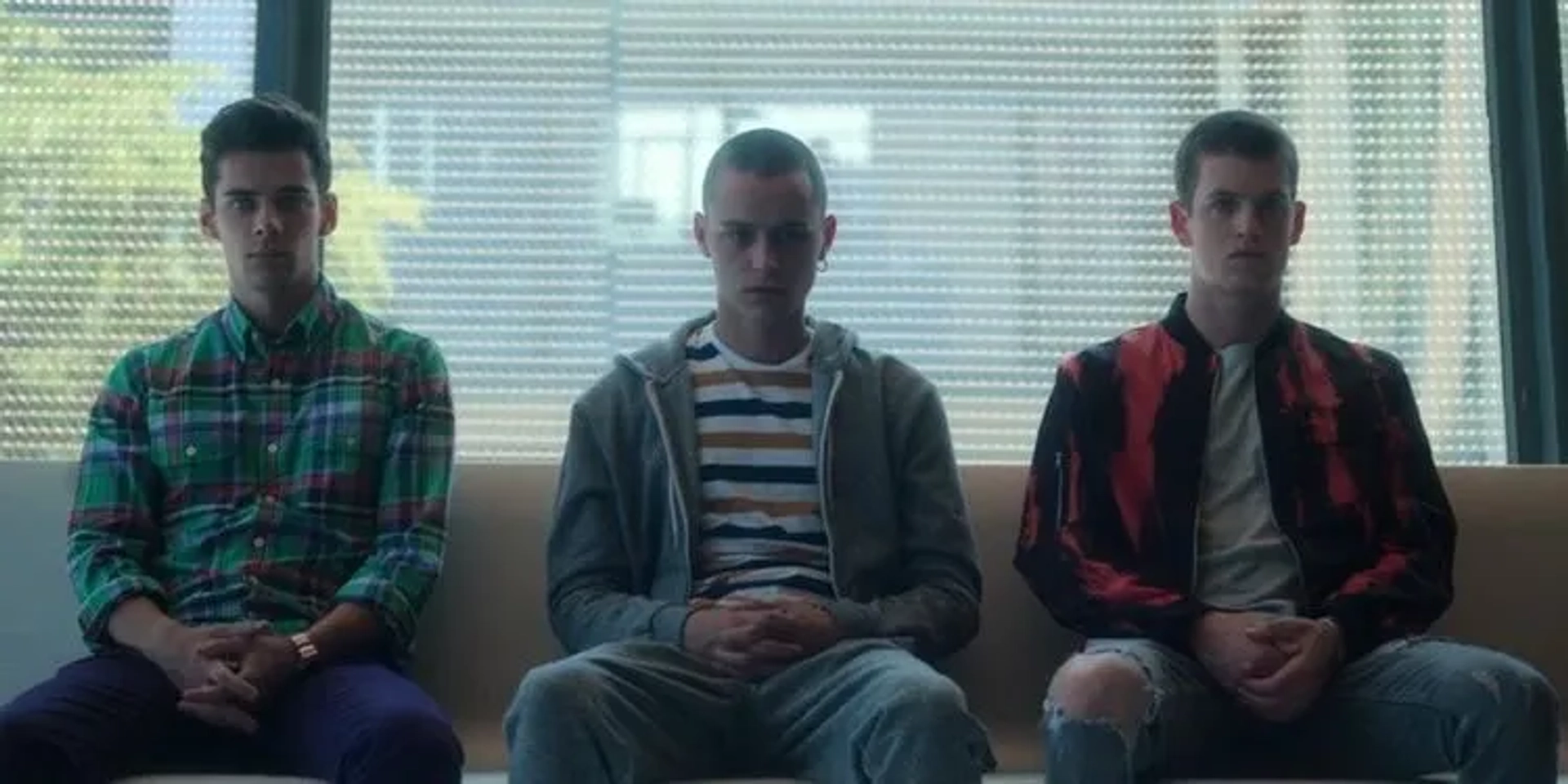 Arón Piper, Miguel Bernardeau, and Álvaro Rico in Elite (2018)