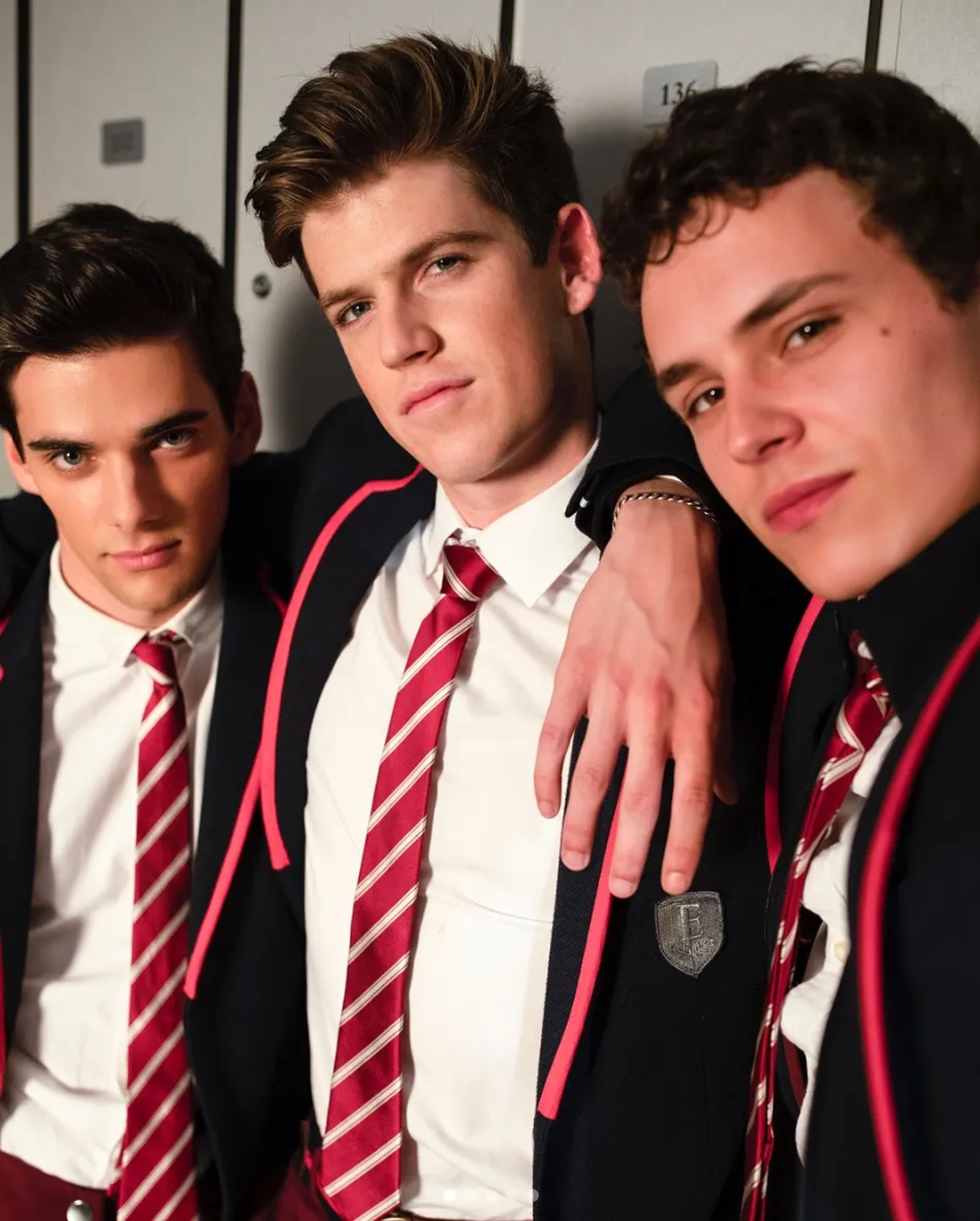 Arón Piper, Miguel Bernardeau, and Álvaro Rico in Elite (2018)