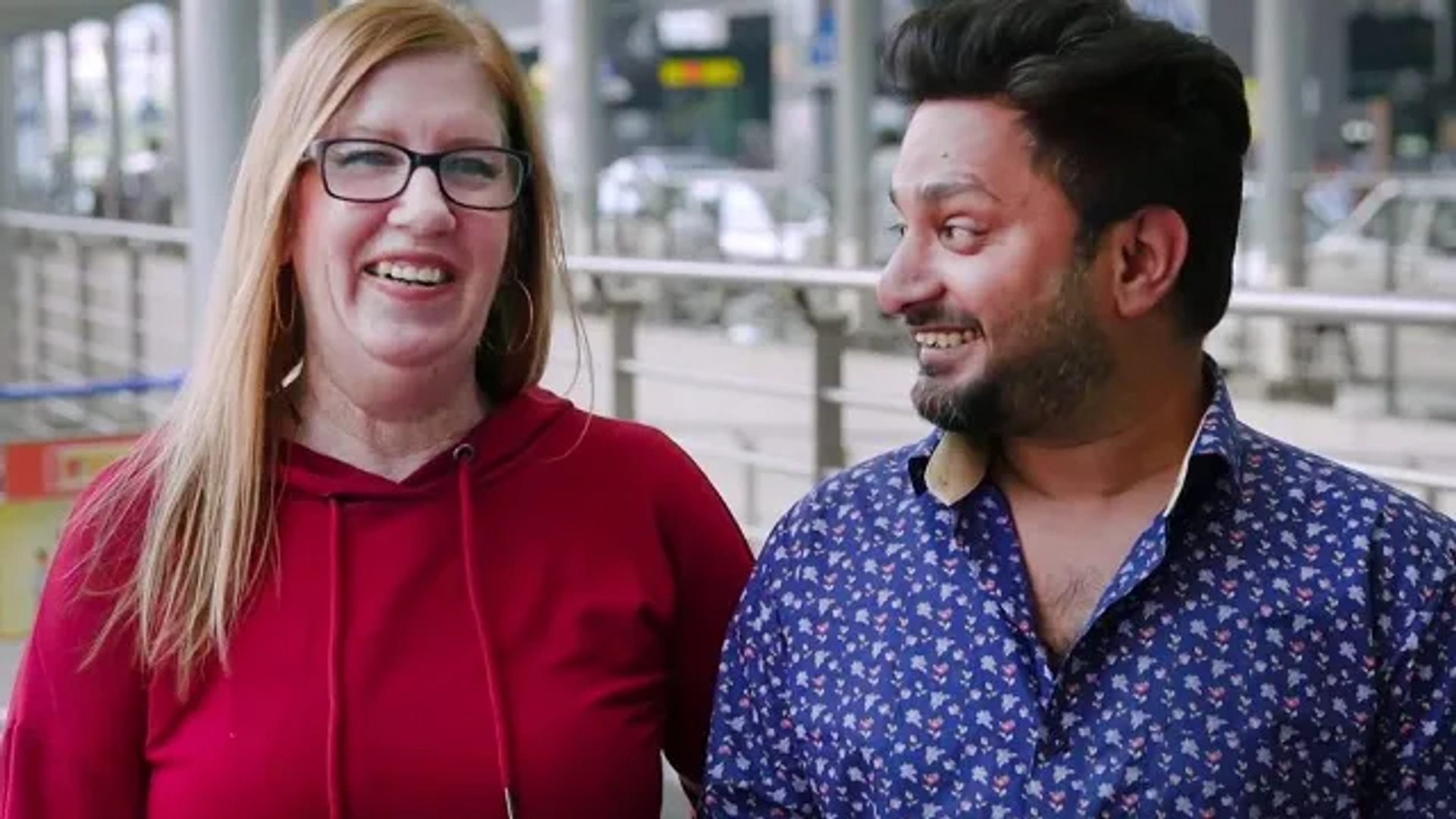 Jenny Slatten and Sumit Singh in 90 Day Fiancé: The Other Way: My Life in 7 Suitcases (2020)