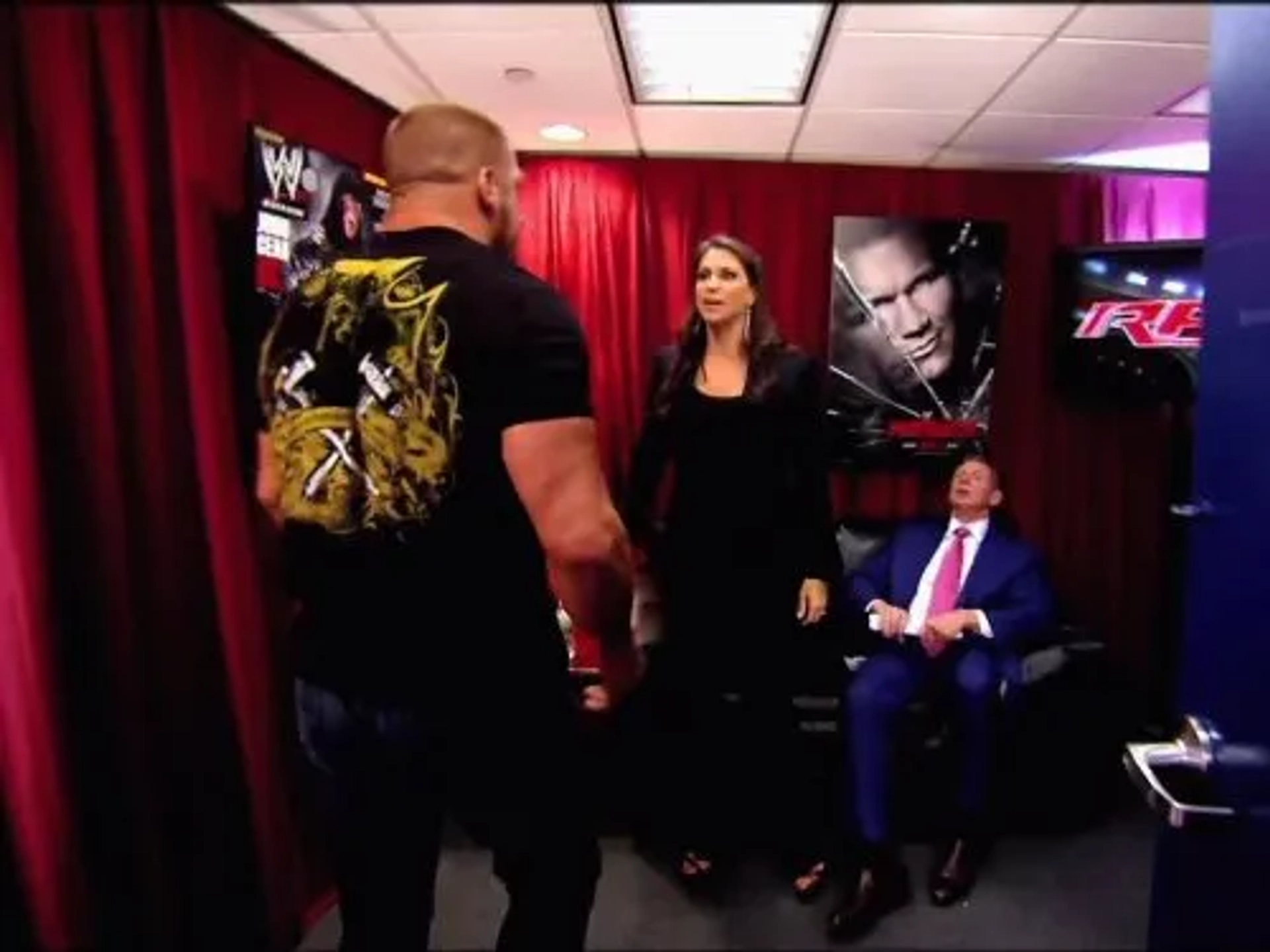 Paul Levesque, Stephanie McMahon, and Vince McMahon in WWE Raw (1993)